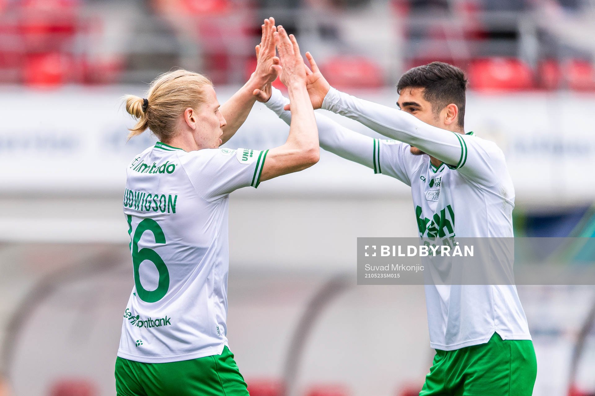 Hammarbys Gustav Ludwigson jublar