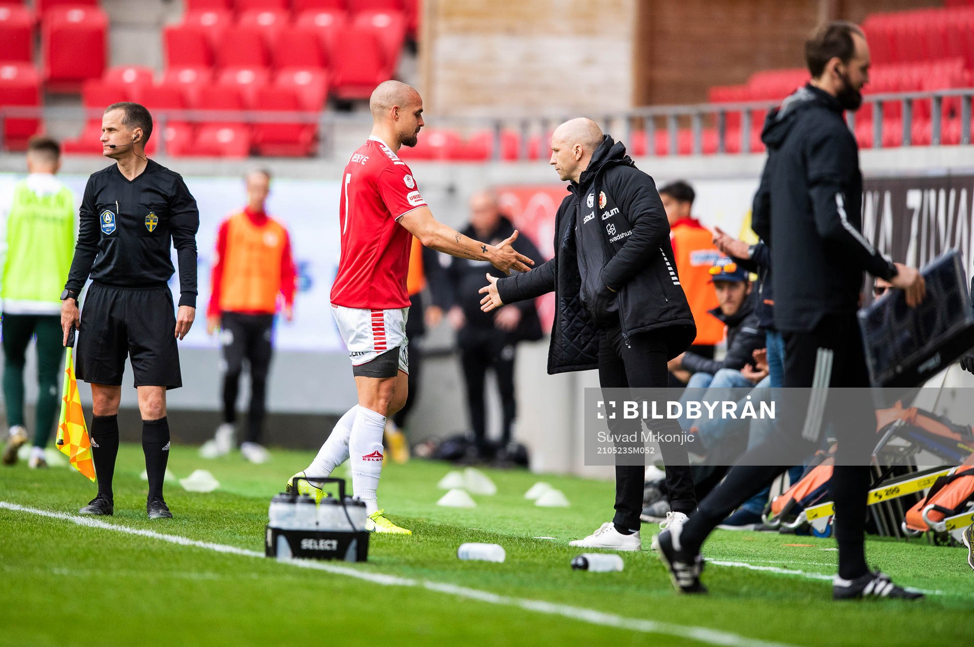 Kalmars Douglas Bergqvist och tränare Henrik Rydström