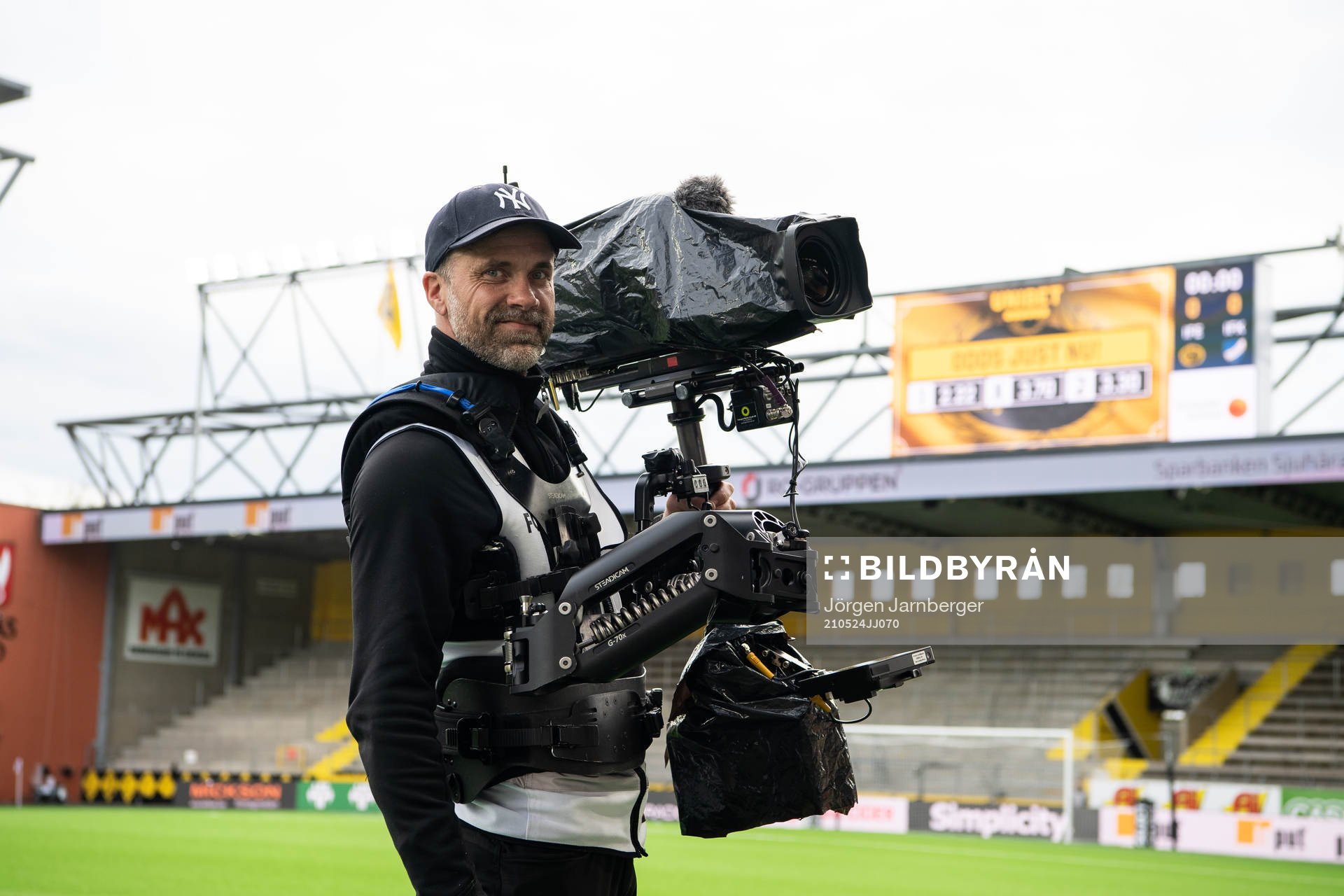 En TV fotograf med steadycam
