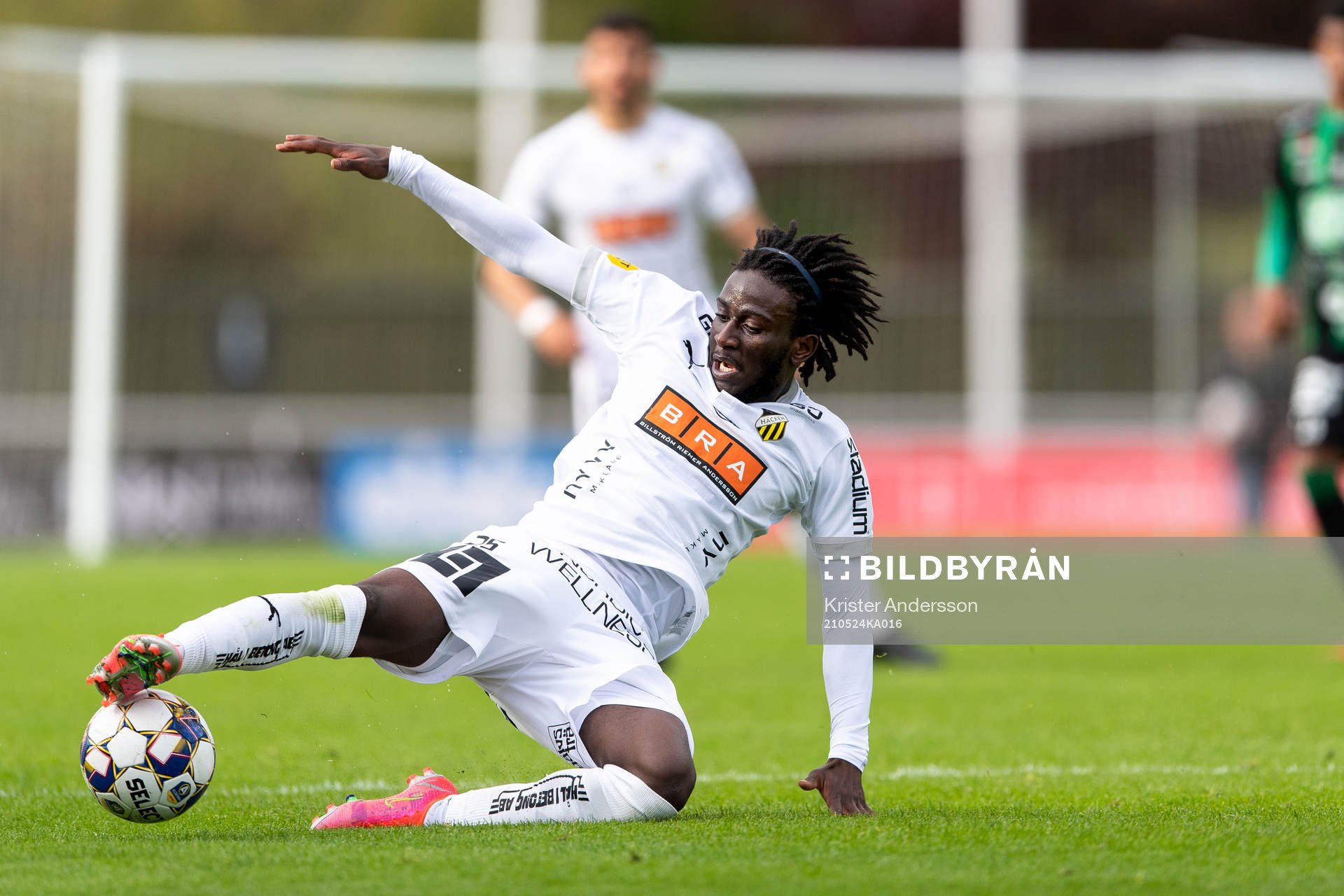 Häckens Jack Lahne under fotbollsmatchen i U21 Allsvenskan mellersta mellan Varberg och Häcken den 24 maj 2021 i Varberg. 