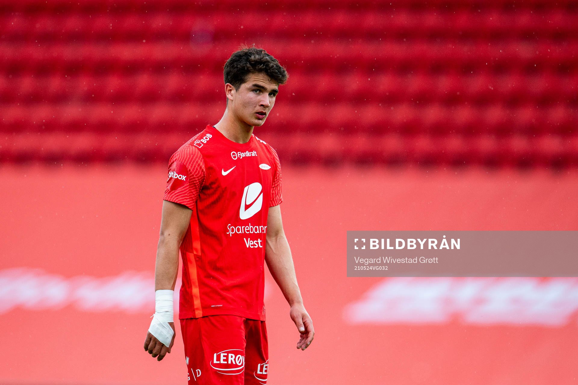 Filip Møller Delaveris of Brann looks dejected