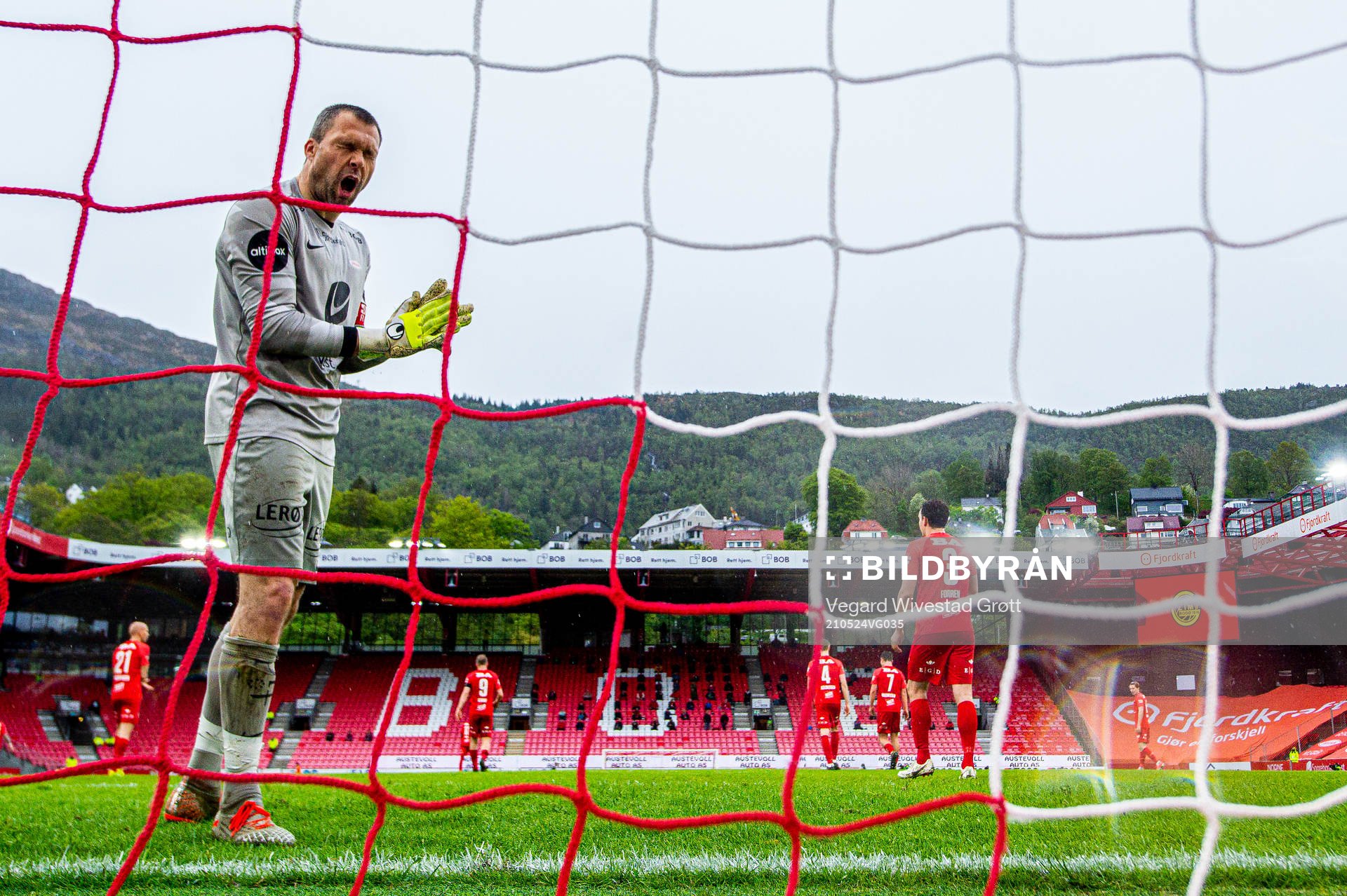 Goalkeeper Håkon Opdal of Brann reacts