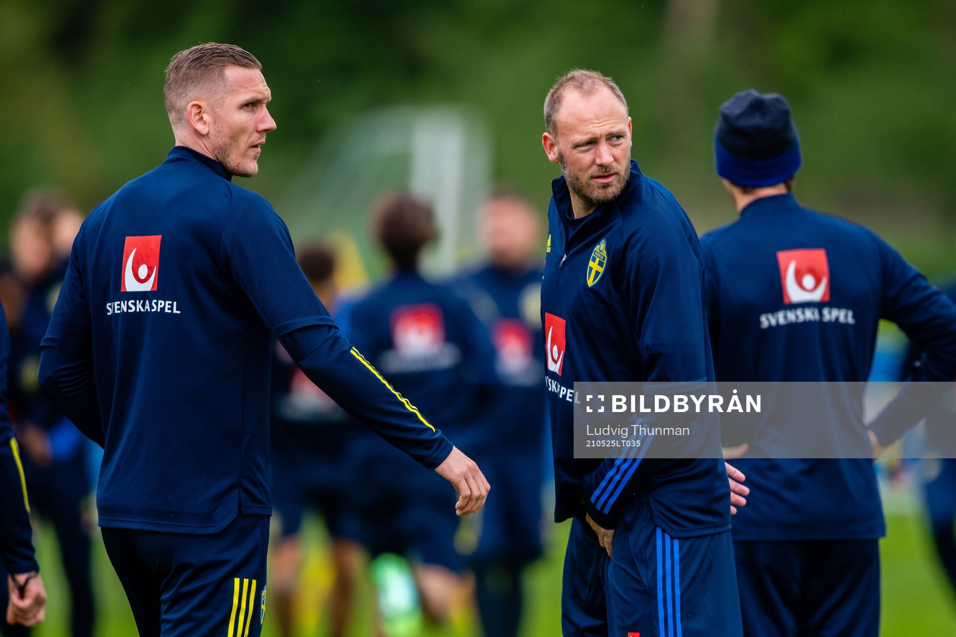 Goalkeeper Robin Olsen and Andreas Granqvist