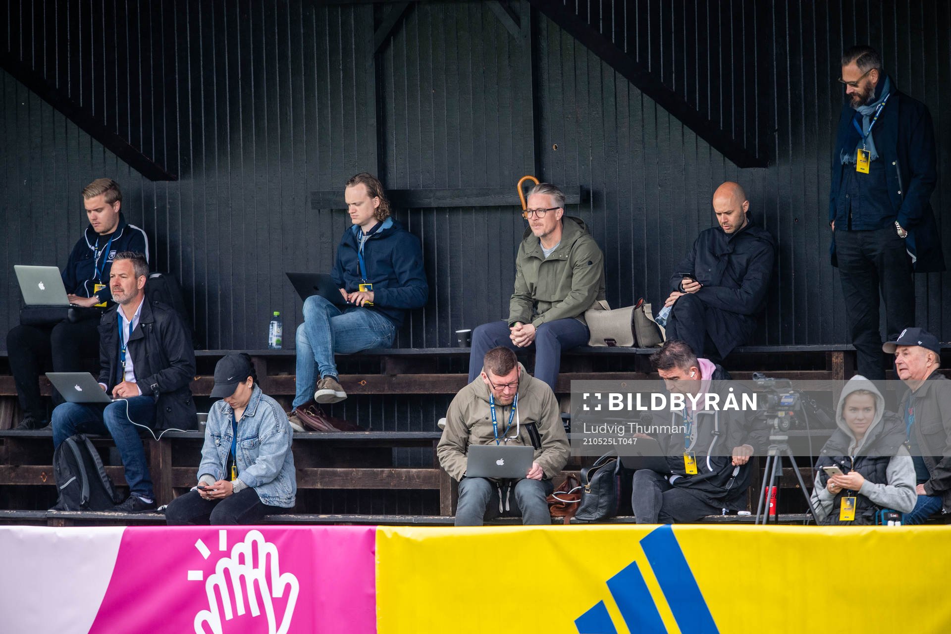 Press in the stands
