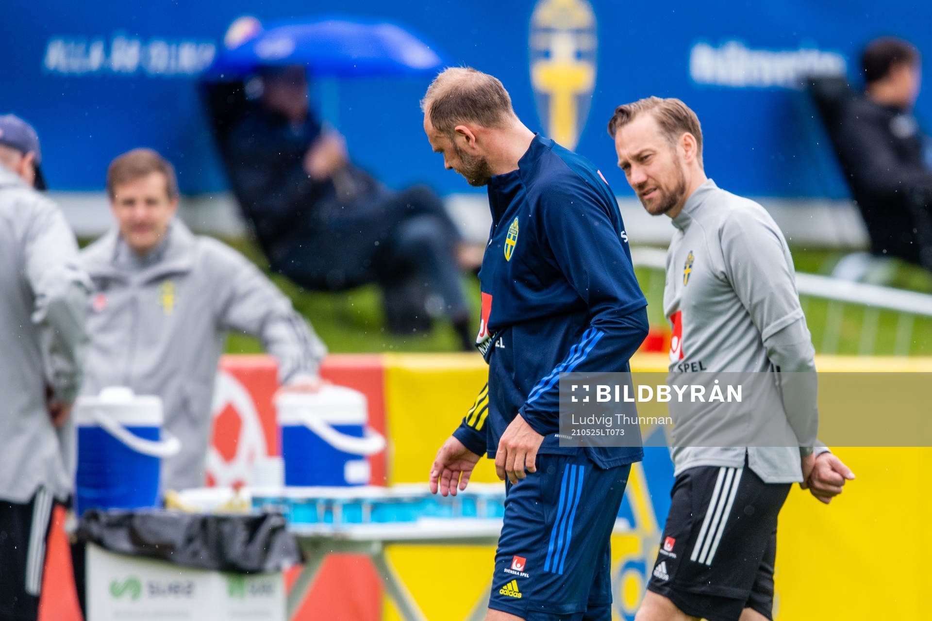 Andreas Granqvist and physiotherapist Christian Andersson