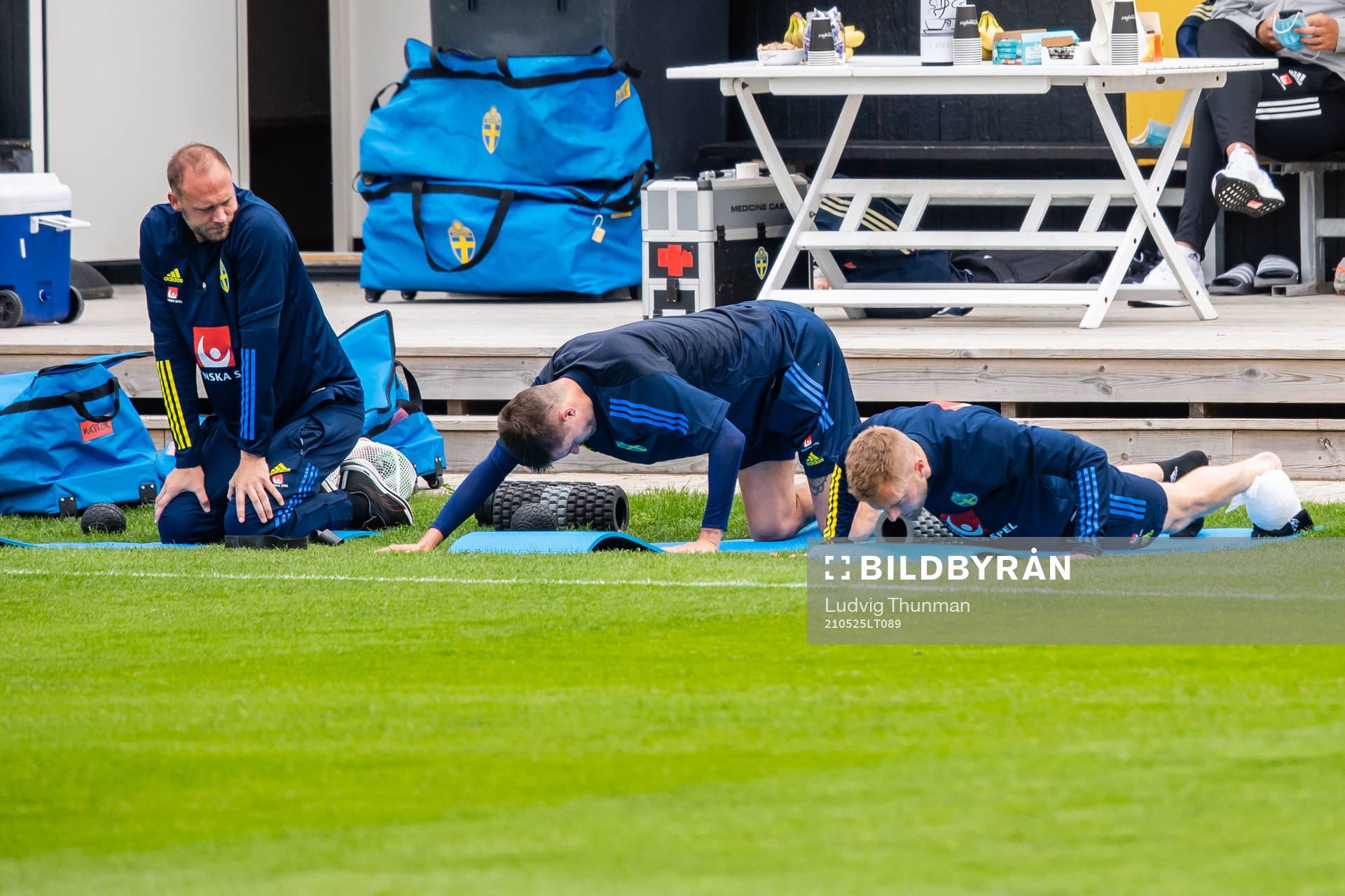 Andreas Granqvist  watches Mikael Lustig and Sebastian