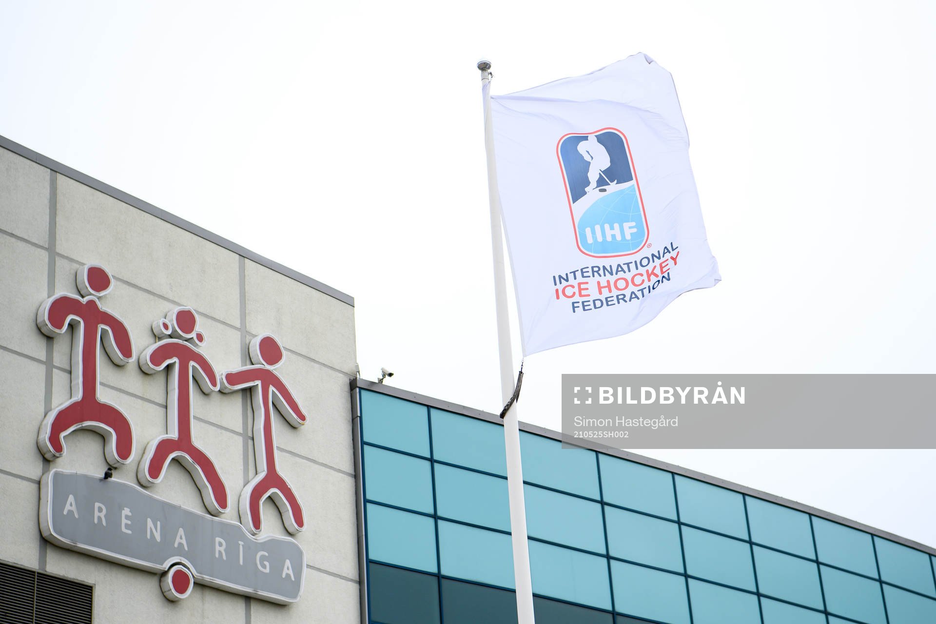 The Flag of IIHF, International Ice Hockey Federation,
