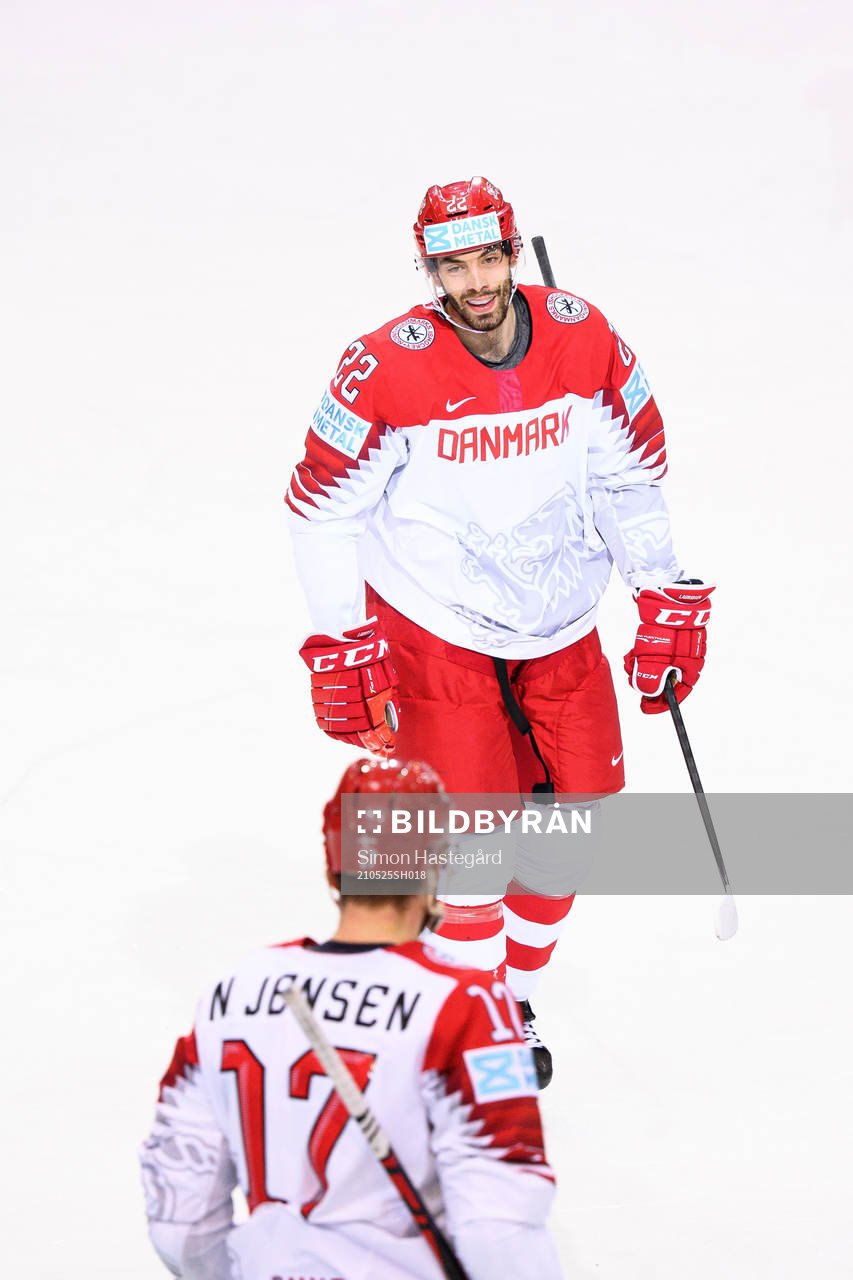 Nicklas Jensen and Markus Lauridsen of Denmark celebrate