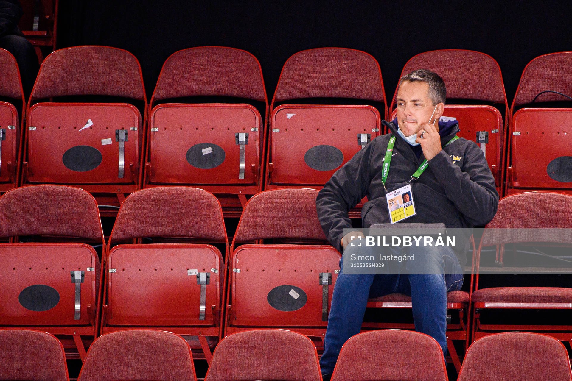 Tomas Montén of Sweden in the stands