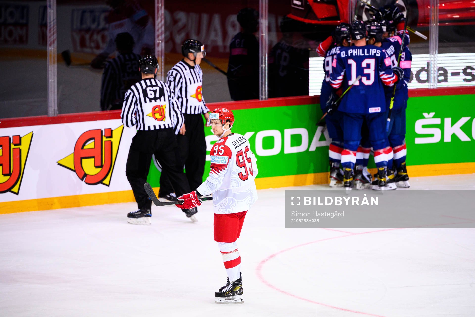 Nick Olesen of Denmark looks dejected
