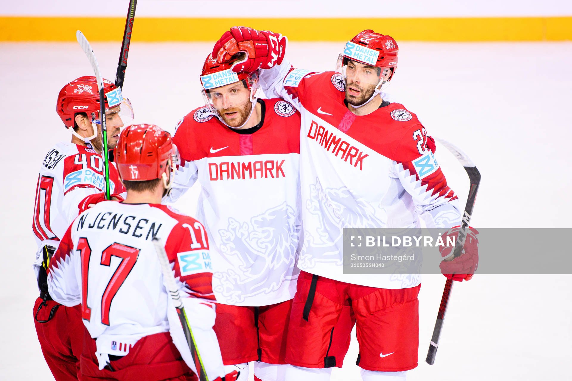 Frederik Storm and Markus Lauridsen of Denmark celebrates