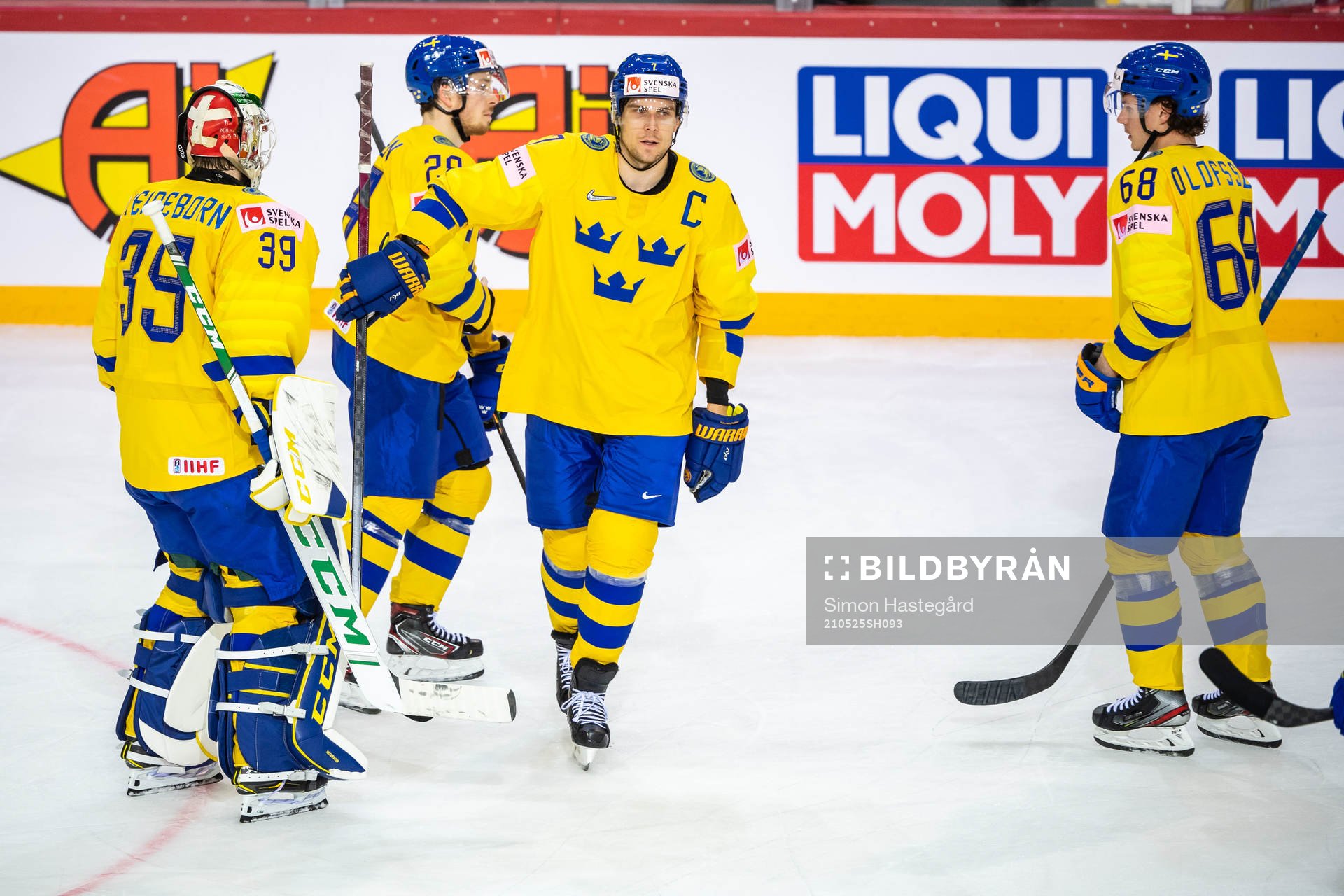 Goalkeeper Adam Reideborn, Mario Kempe, Jesper Frödén and