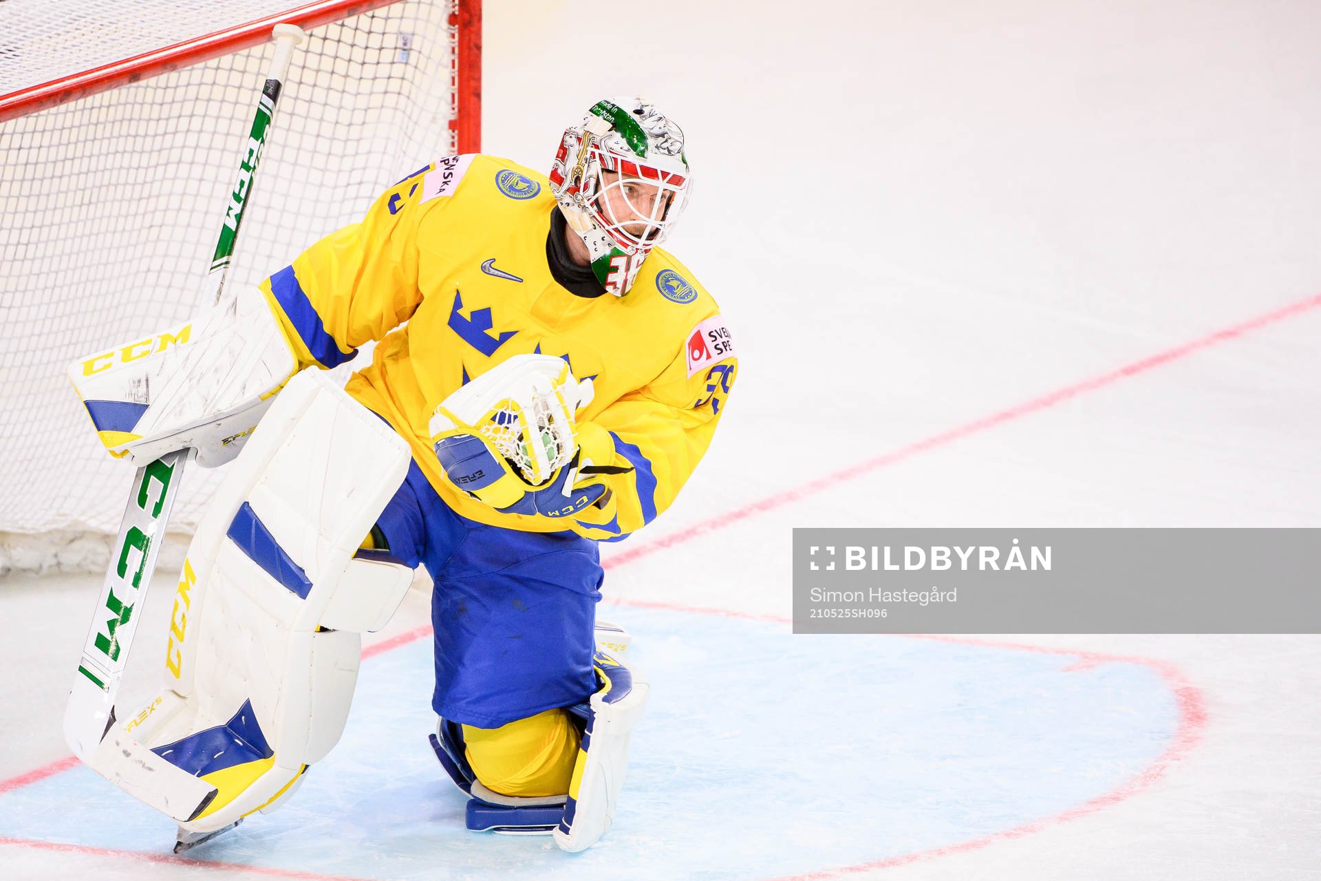 Goalkeeper Adam Reideborn of Sweden