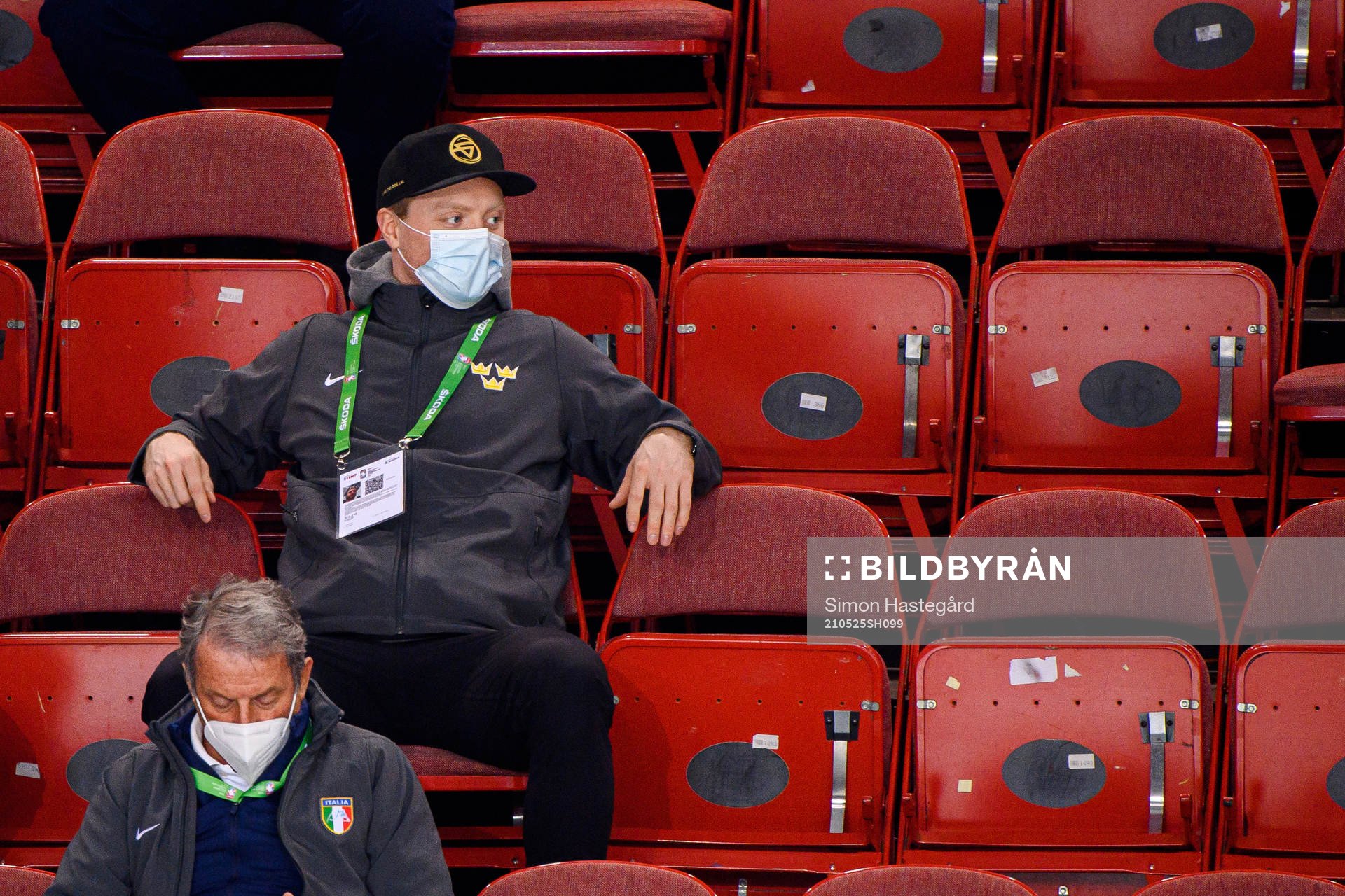 Carl Klingberg of Sweden in the stands