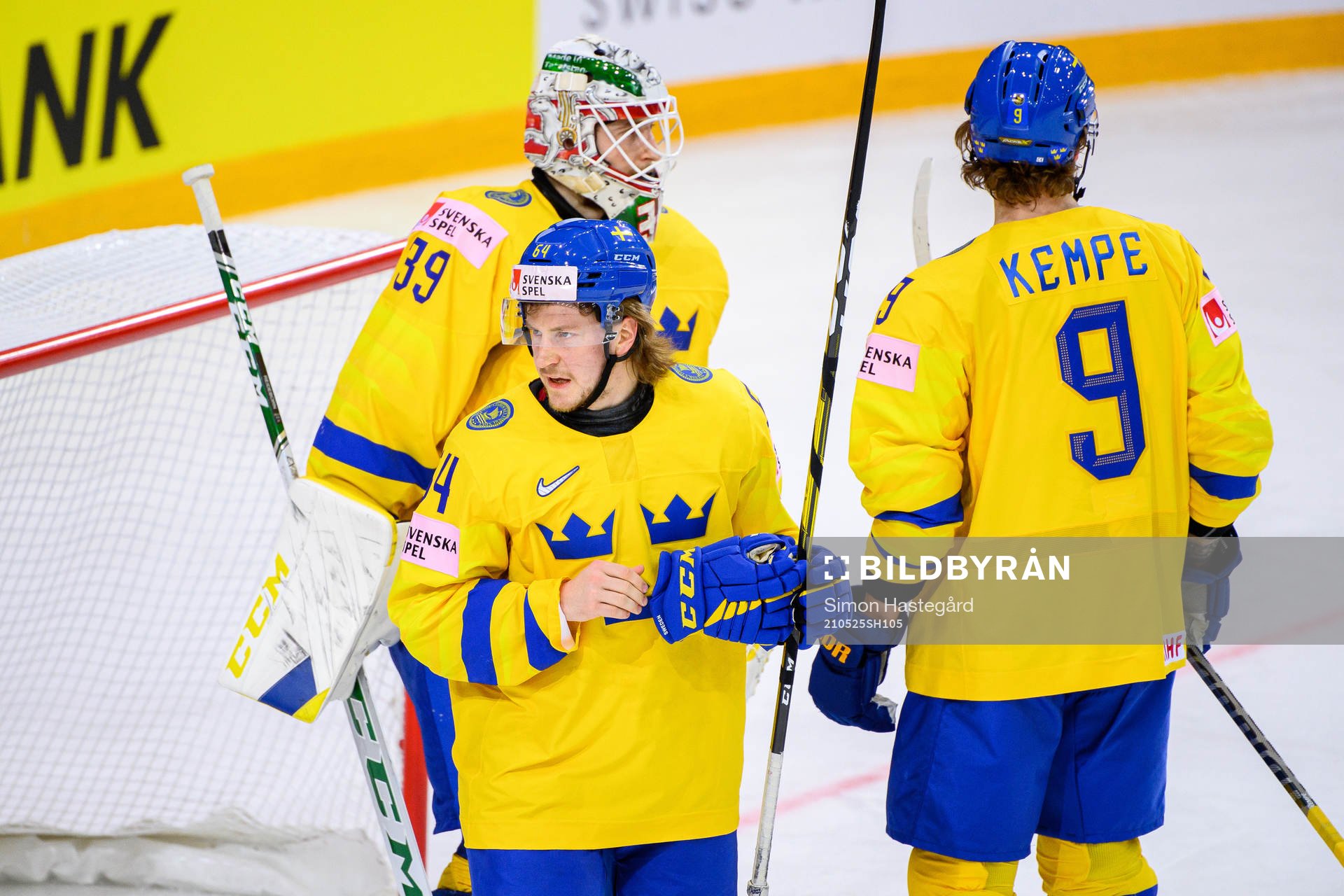 Goalkeeper Adam Reideborn , Jonathan Pudas and Adrian Kempe