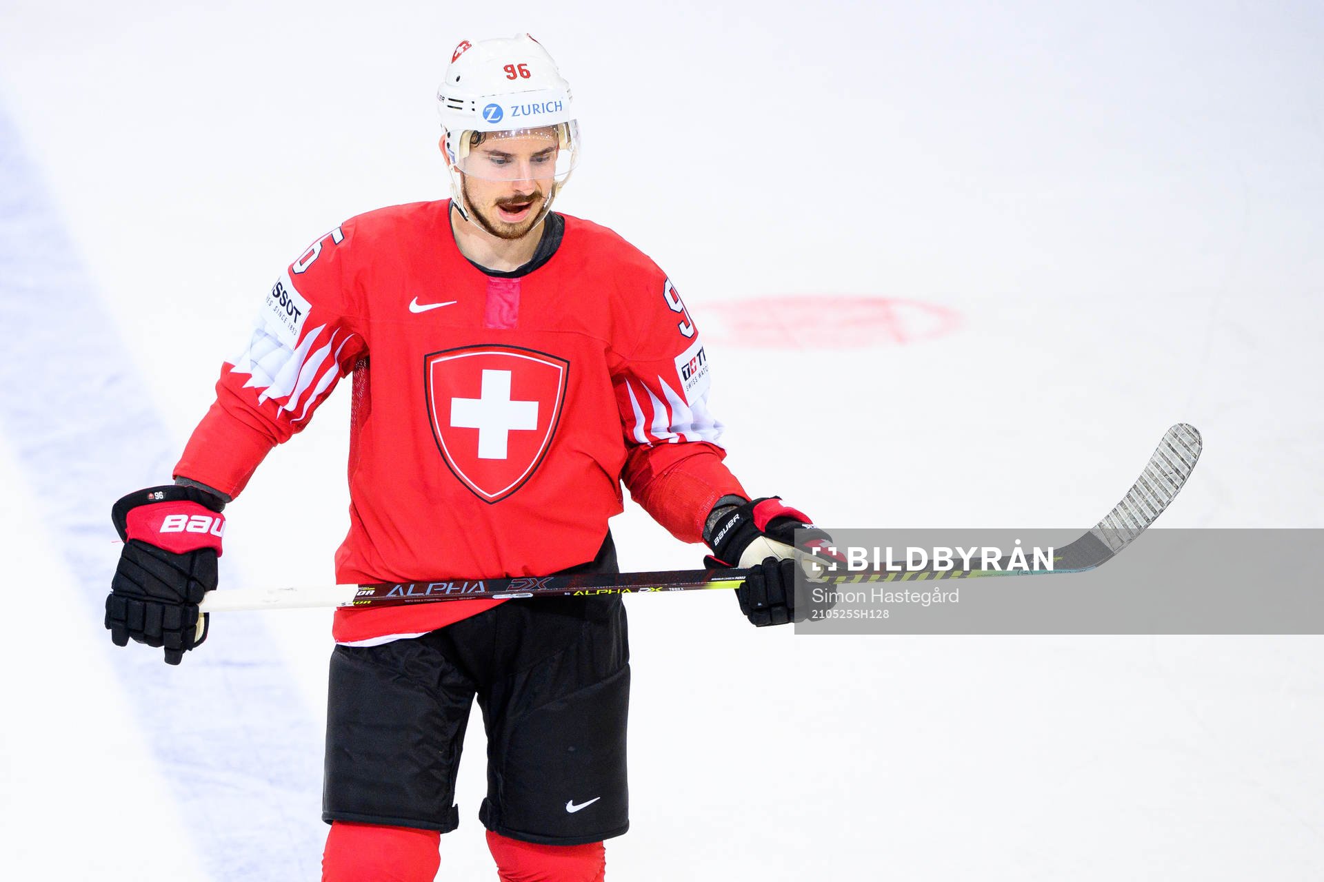 Noah Rod of Switzerland looks dejected