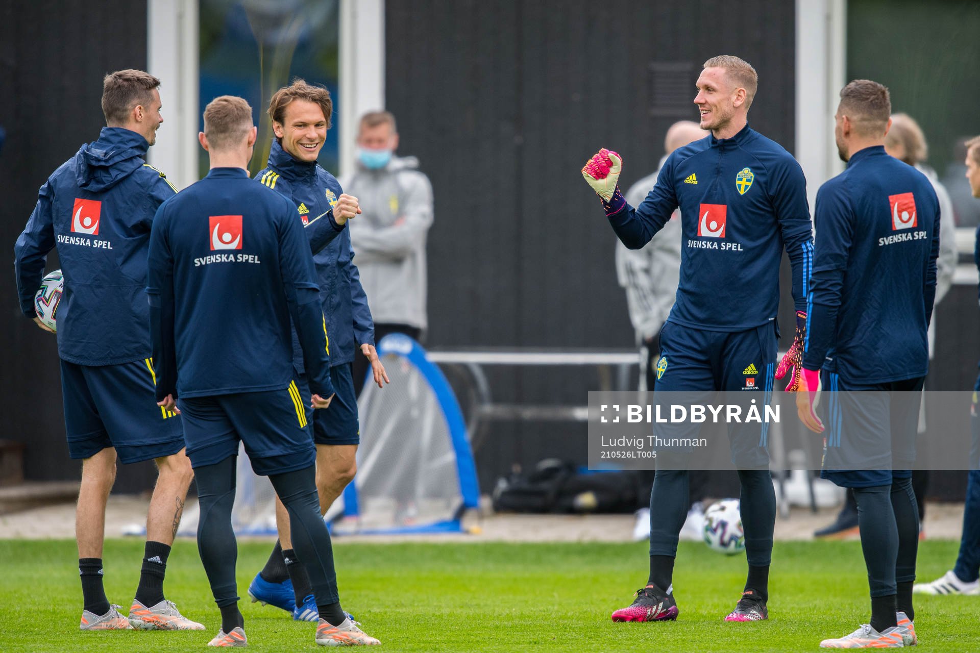 Mikael Lustig, Albin Ekdal and goalkeeper Robin Olsen