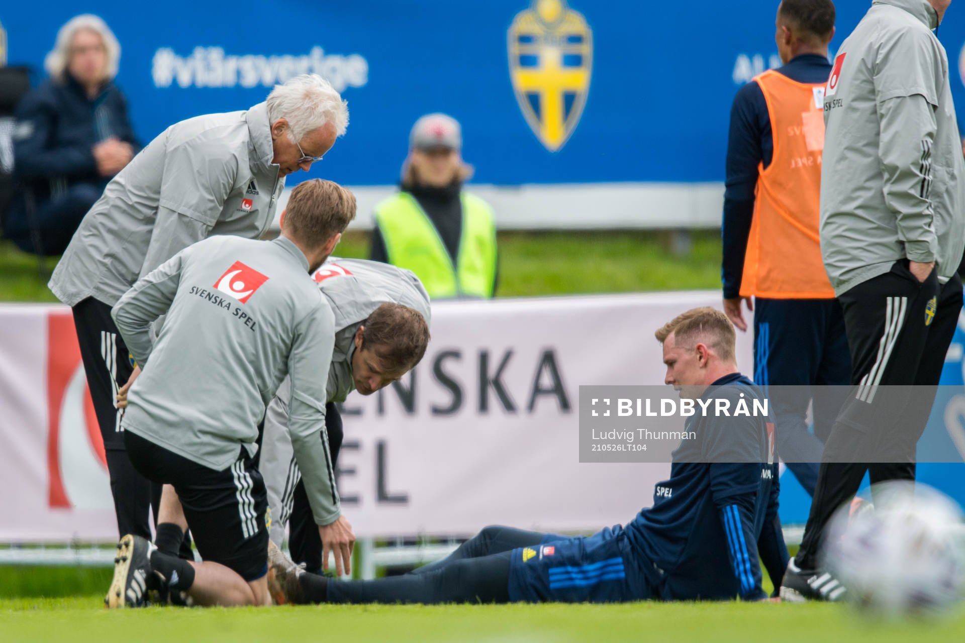 Emil Krafth receives medical attention