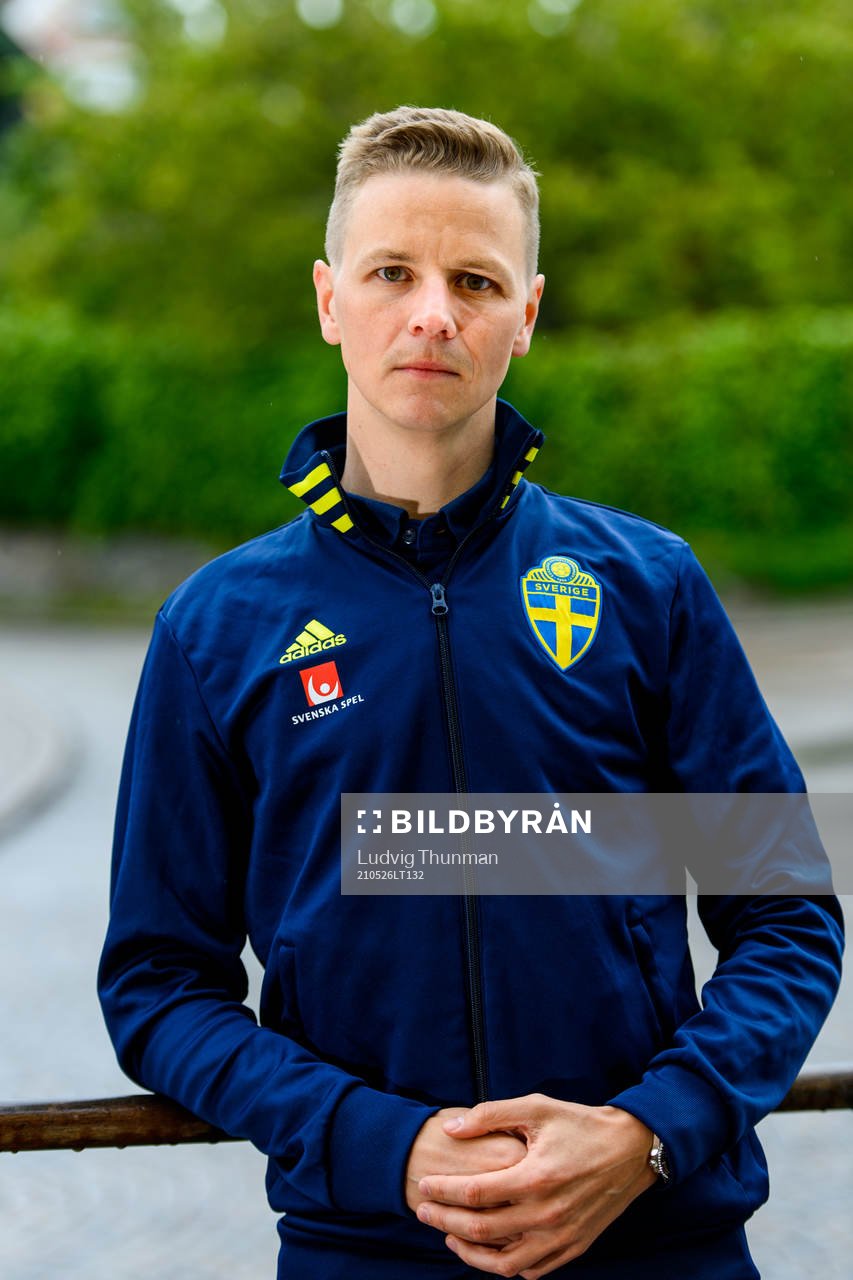 Goalkeeper coach Maths Elfvendal of the Swedish national