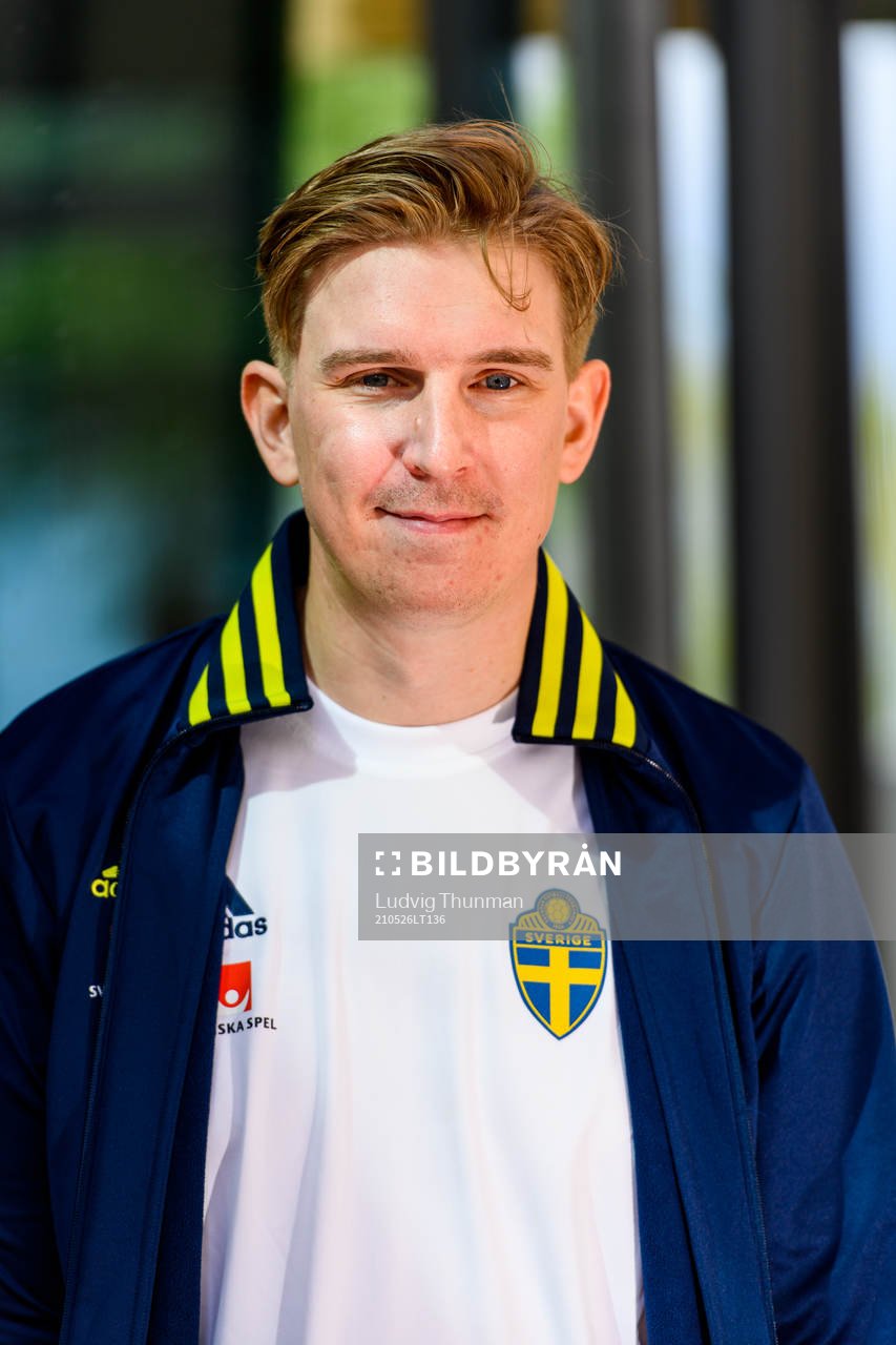 Social media manager Andreas Hård of the Swedish national