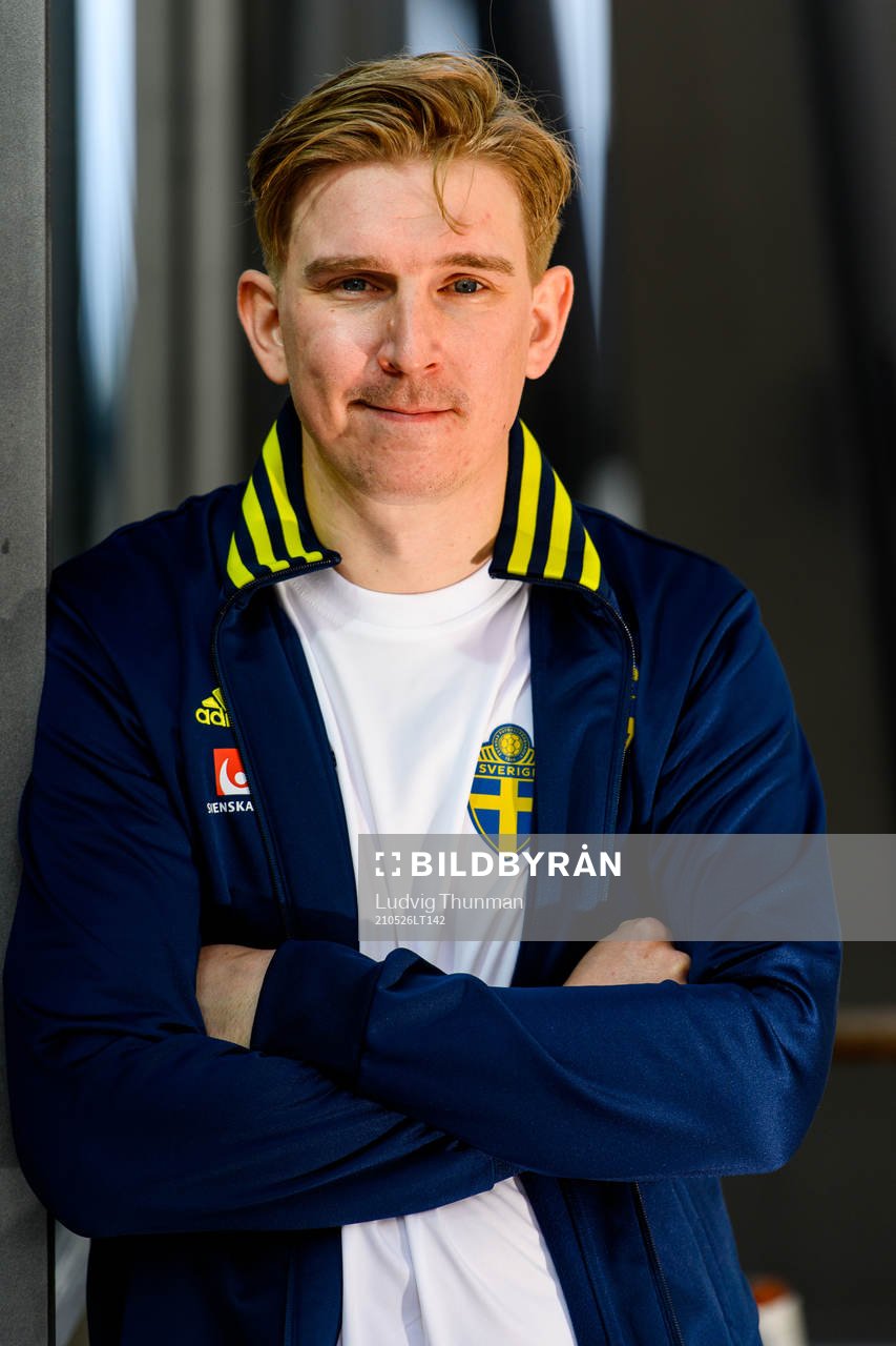 Social media manager Andreas Hård of the Swedish national