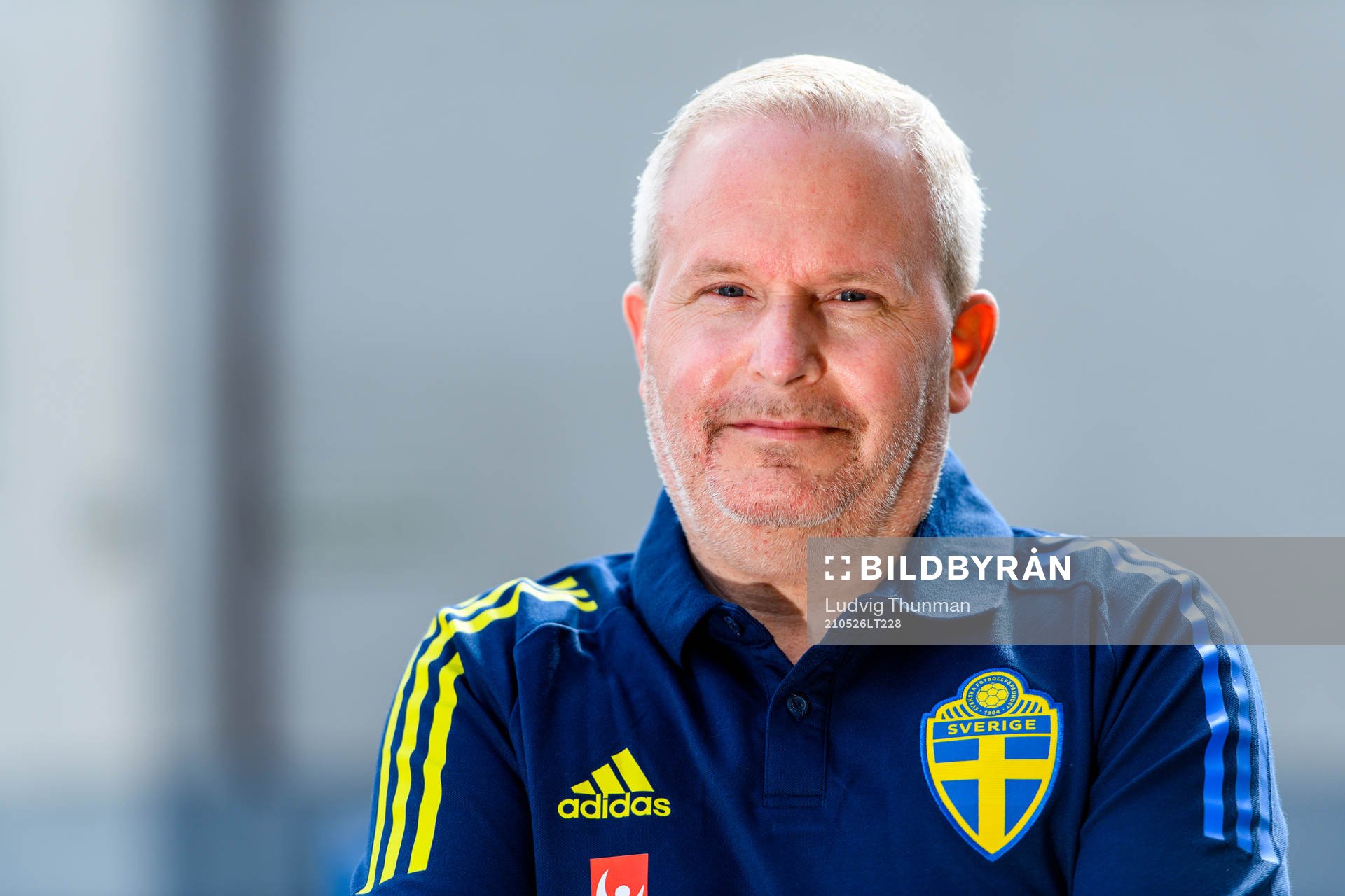 Kit manager Tommie Nilsson of the Swedish national football team poses for a portrait during a press meeting on May 26, 2021 in Båstad.