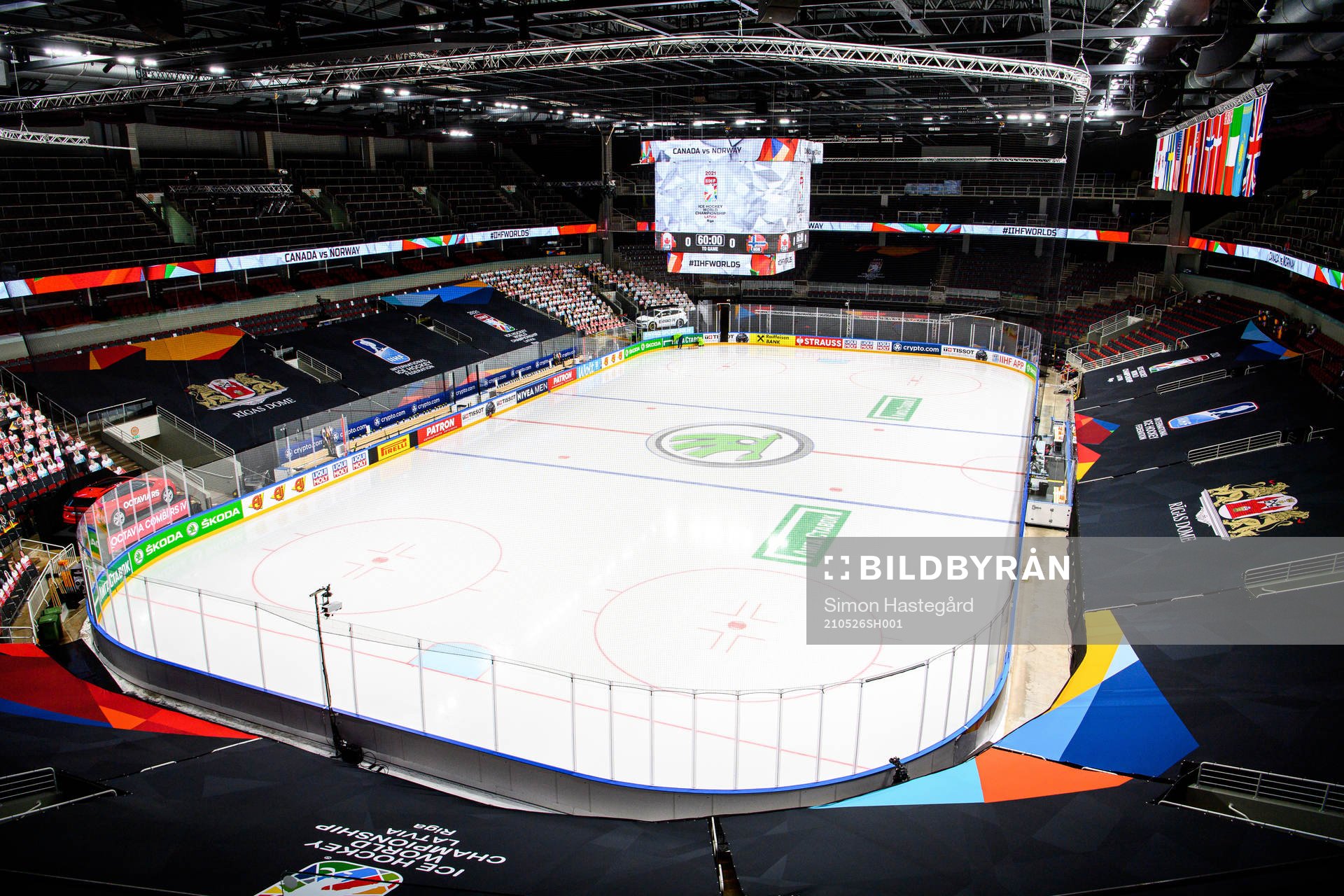 View from the stands inside Arena Riga