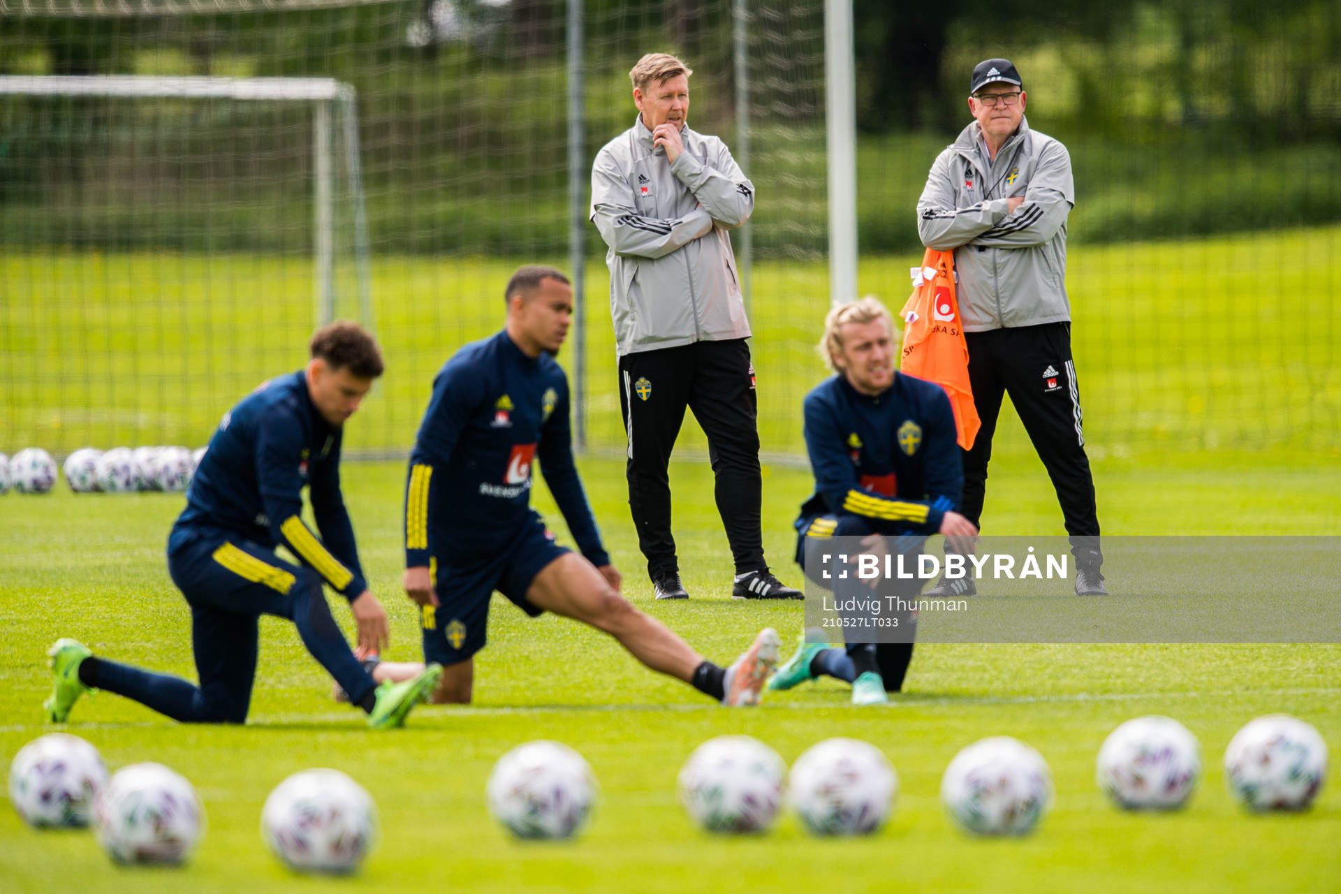 Assistant coach Peter Wettergren and Janne Andersson, head