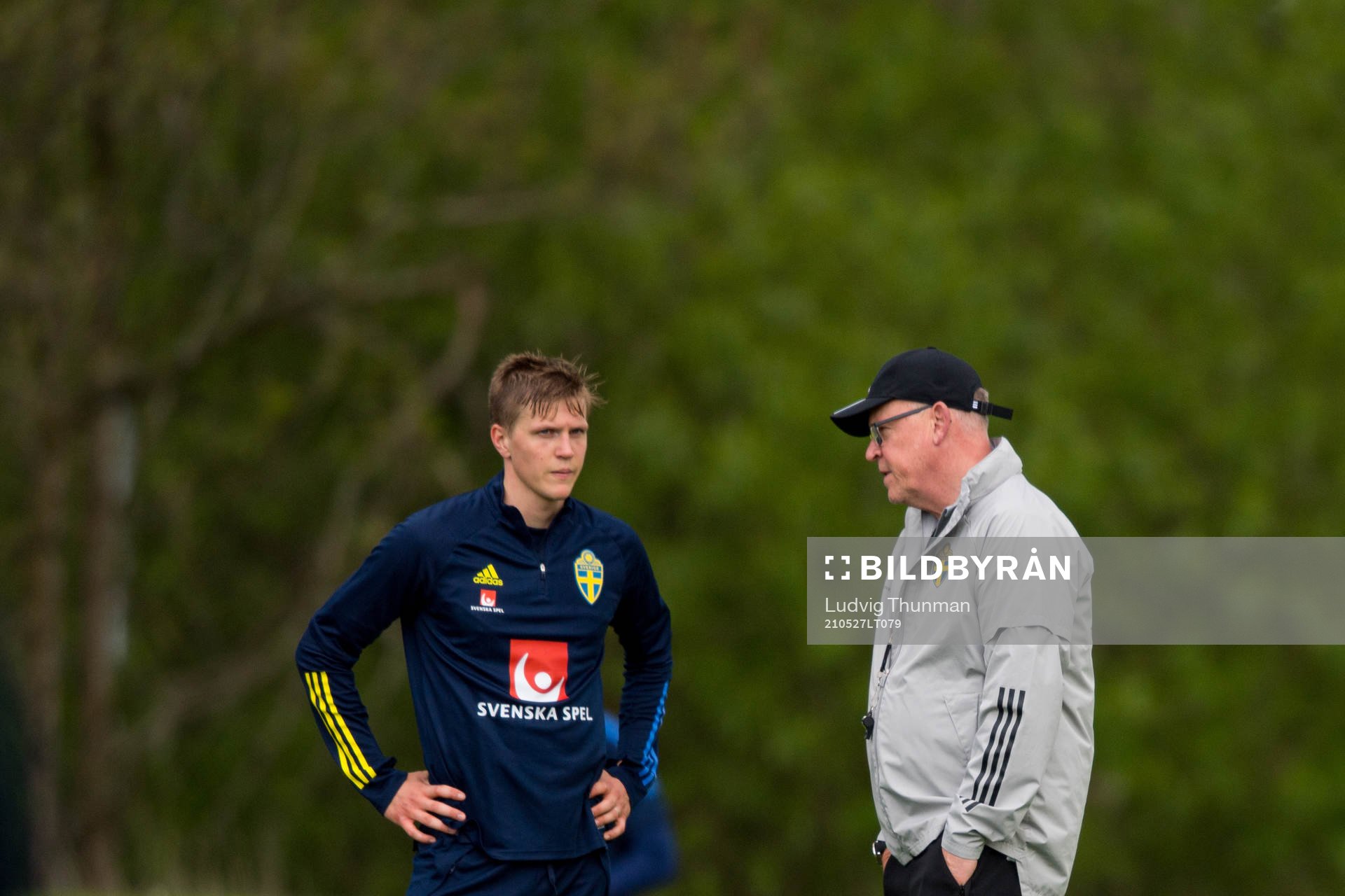 Joakim Nilsson and Janne Andersson, head coach
