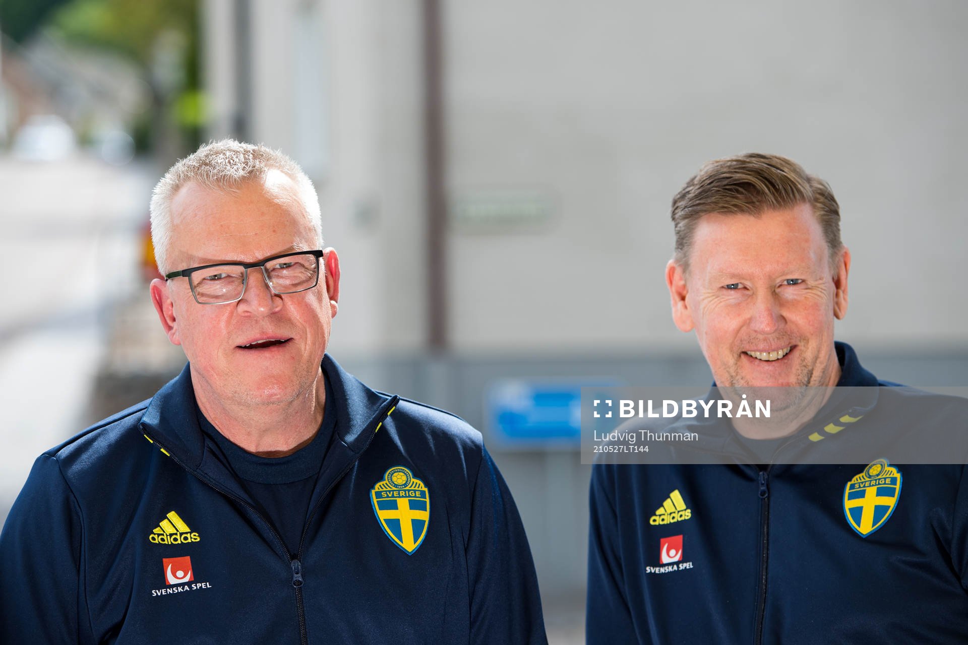 Head coach Janne Andersson and assistant coach Peter