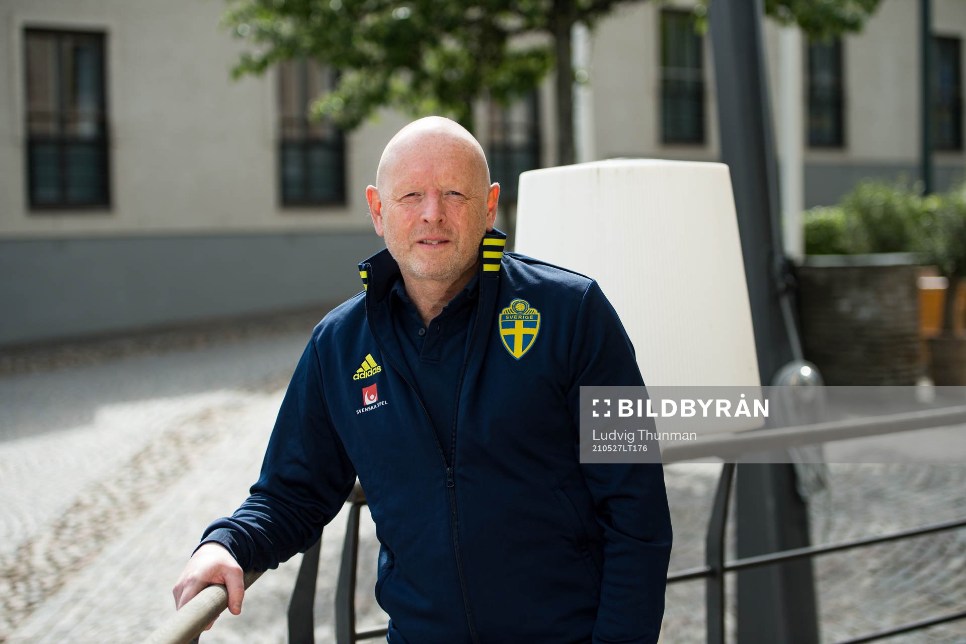 Anders Goding, Sponsor representative Adidas poses for a portrait during a press meeting with Sweden  on May 27, 2021 in Båstad. 