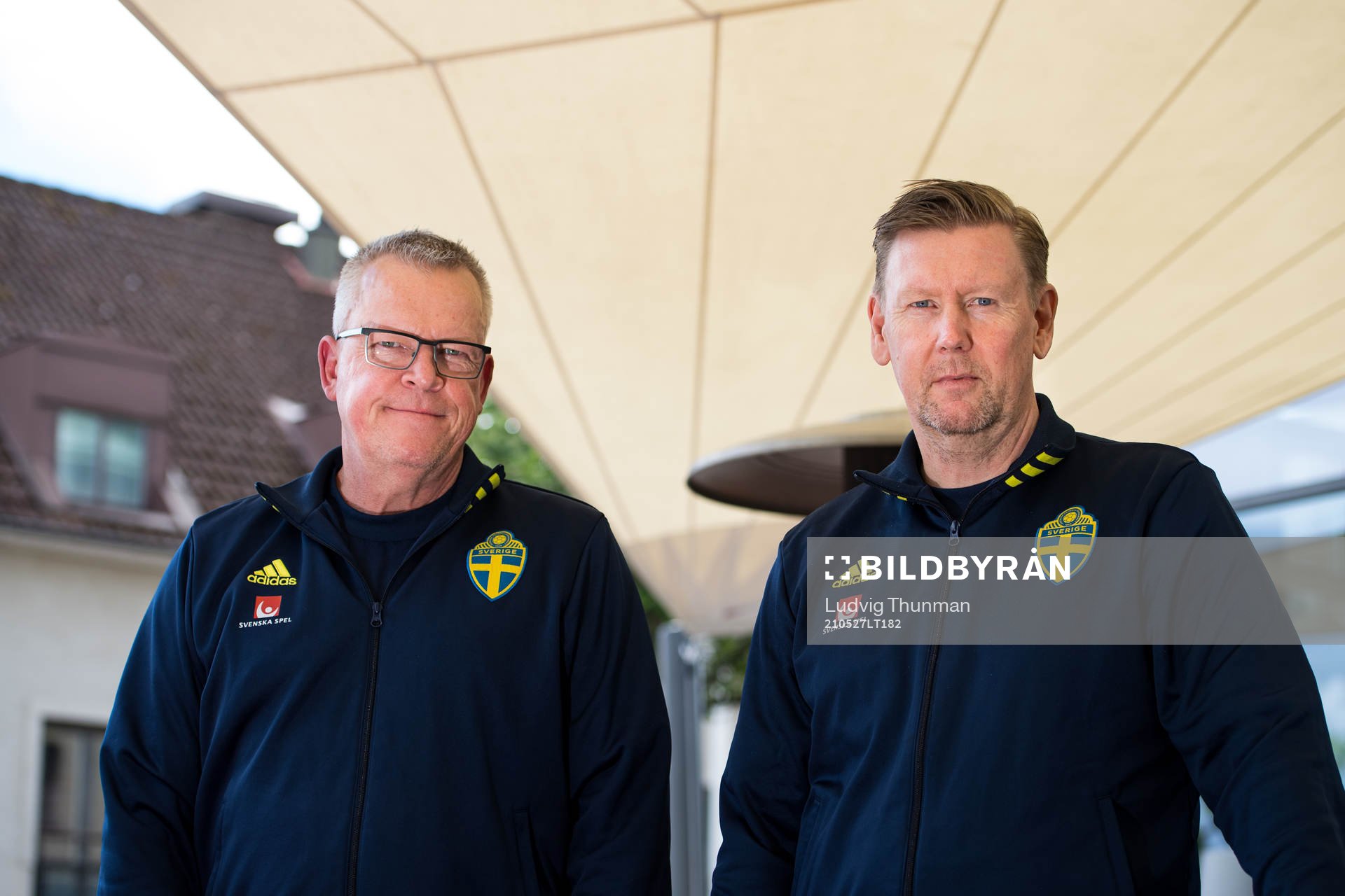 Head coach Janne Andersson and assistant coach Peter