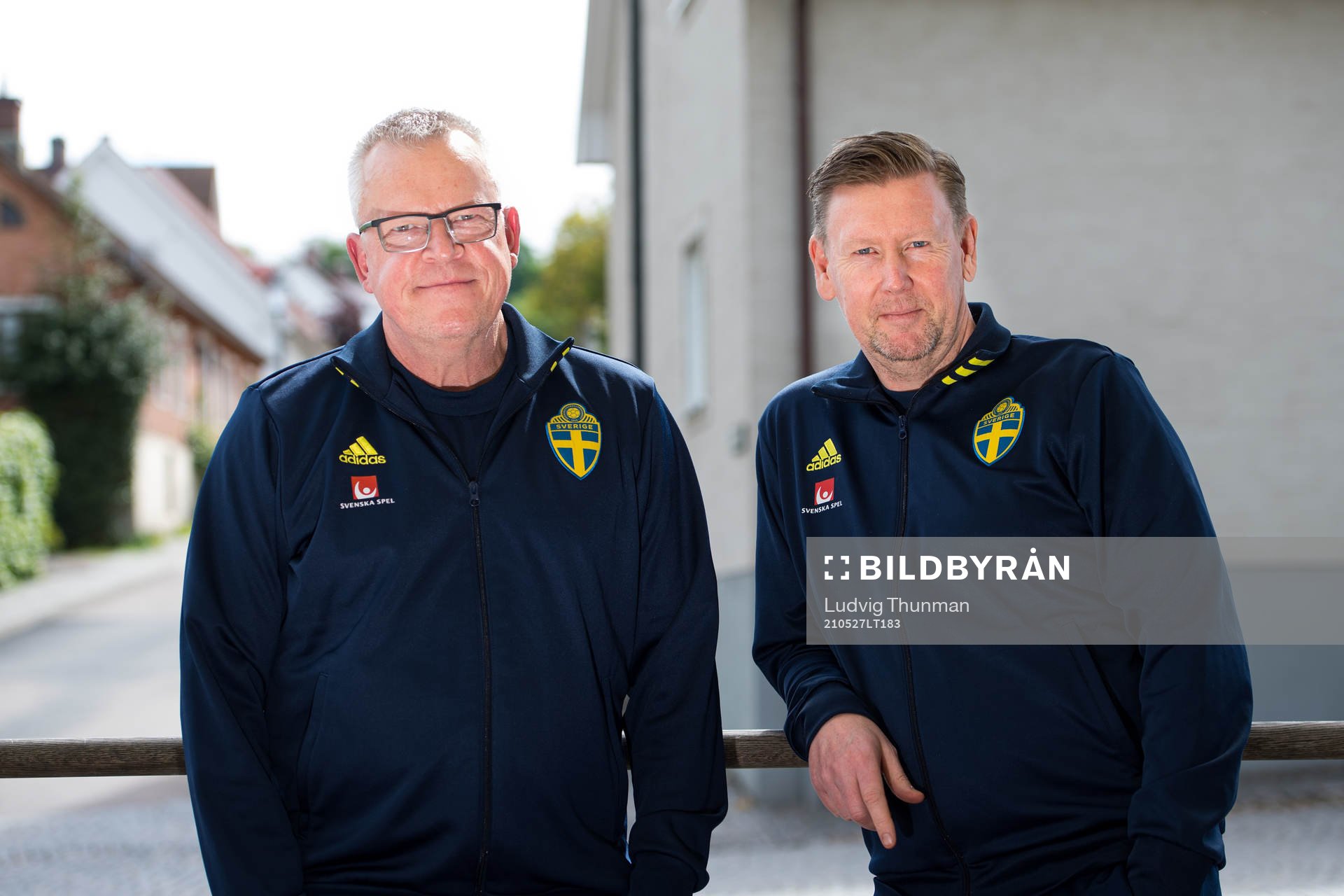 Head coach Janne Andersson and assistant coach Peter