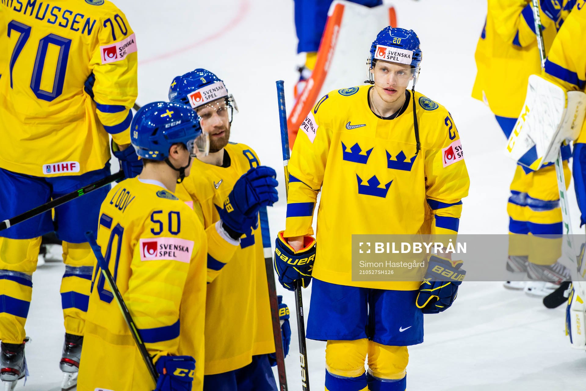 Lawrence Pilut of Sweden looks dejected