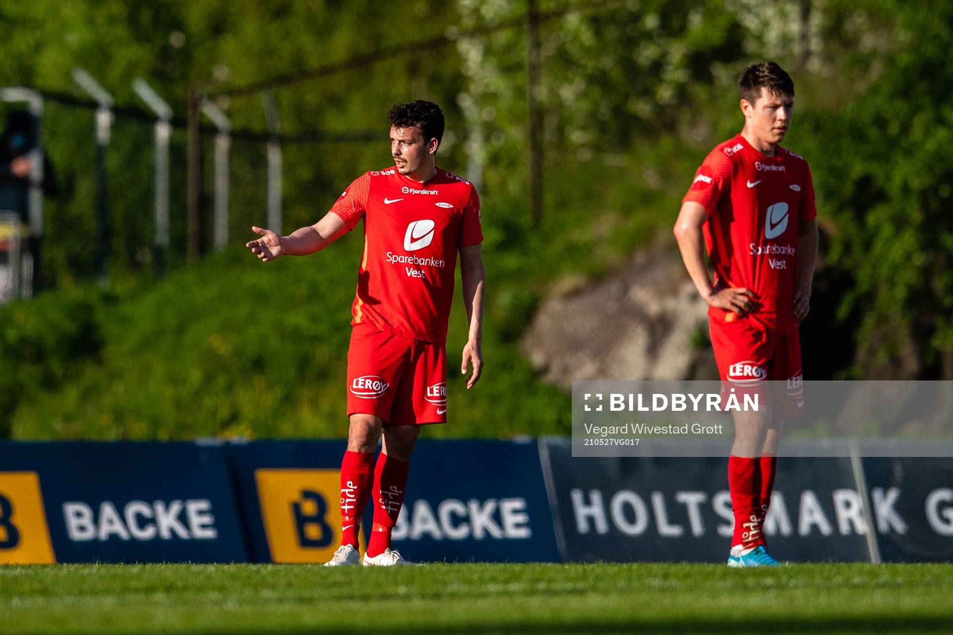 Vegard Forren and Mathias Knutsen Rasmussen of Brann looks