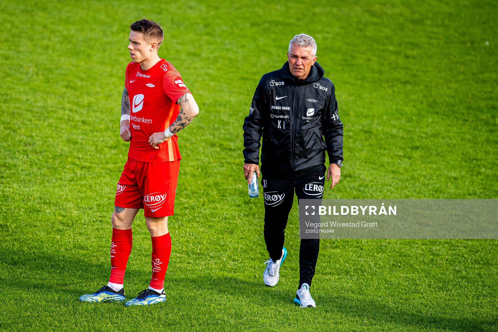 Robert Taylor and Kåre Ingebrigtsen, head coach of Brann
