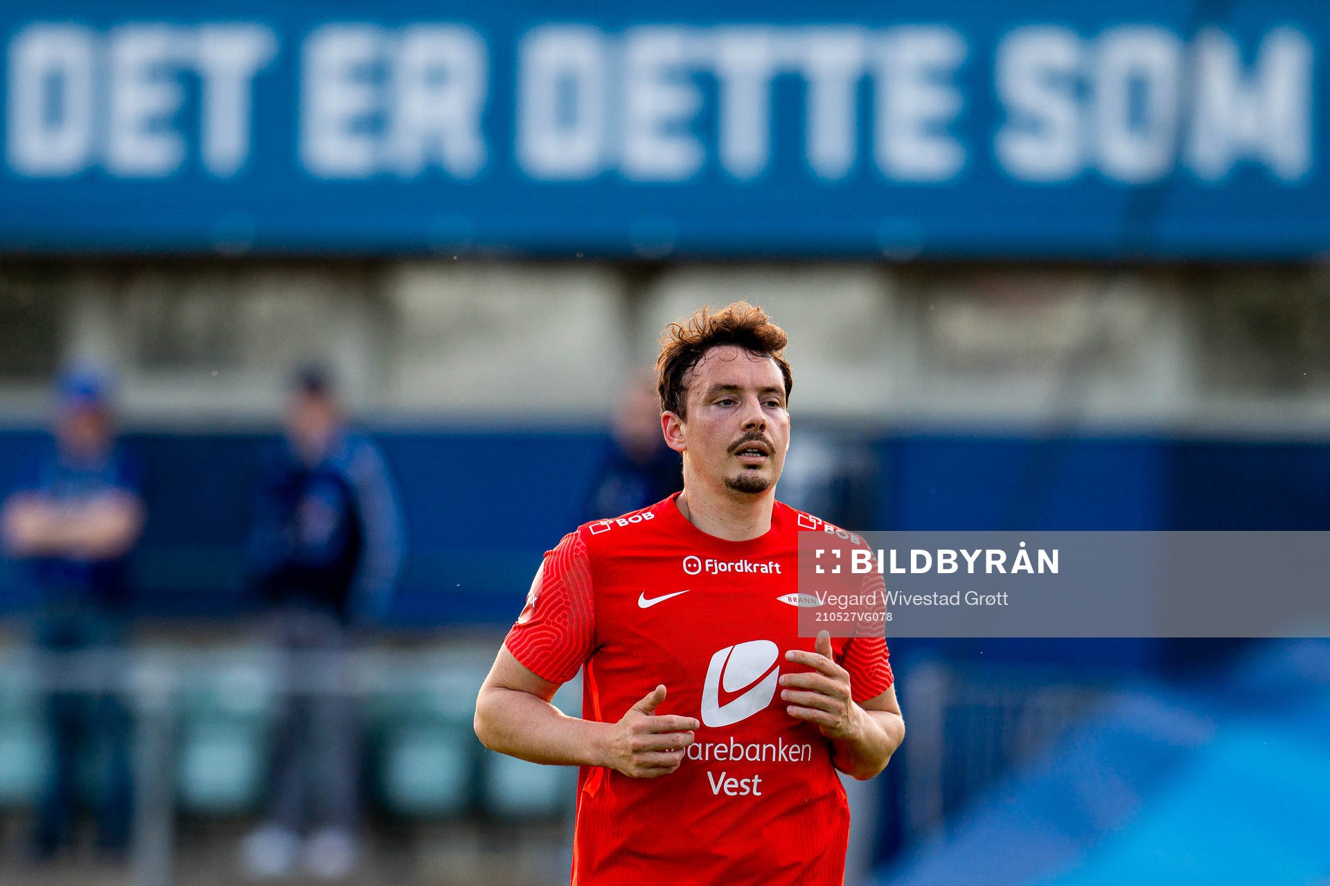 Vegard Forren of Brann during the Eliteserien football match between Stabæk and Brann on May 27, 2021 in Bekkestua. 