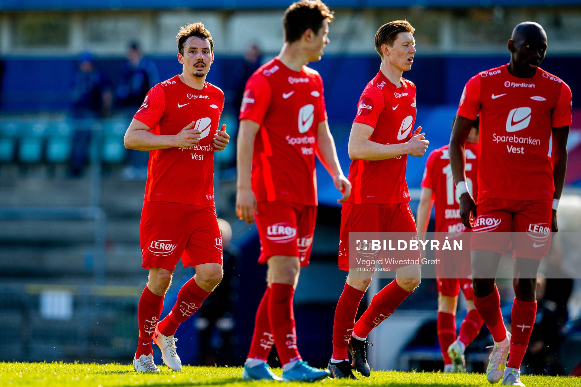 Vegard Forren and Ole Martin Kolskogen of Brann during the Eliteserien football match between Stabæk and Brann on May 27, 2021 in Bekkestua.