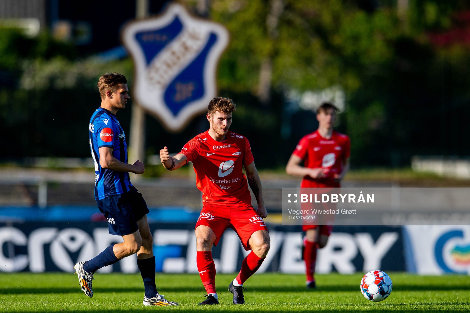 Kornelius Hansen of Stabæk and Ole Didrik Blomberg of Brann