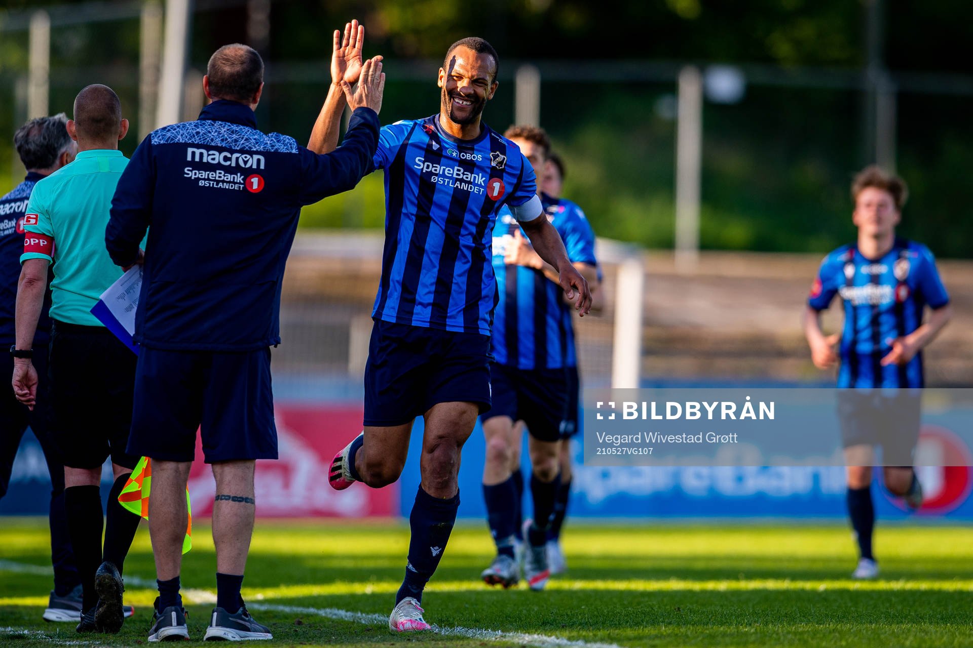 Yaw Ihle Amankwah of Stabæk celebrates