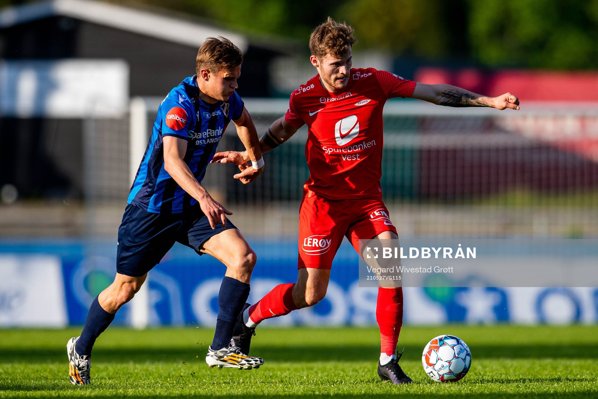 Kornelius Hansen of Stabæk and Ole Didrik Blomberg of Brann