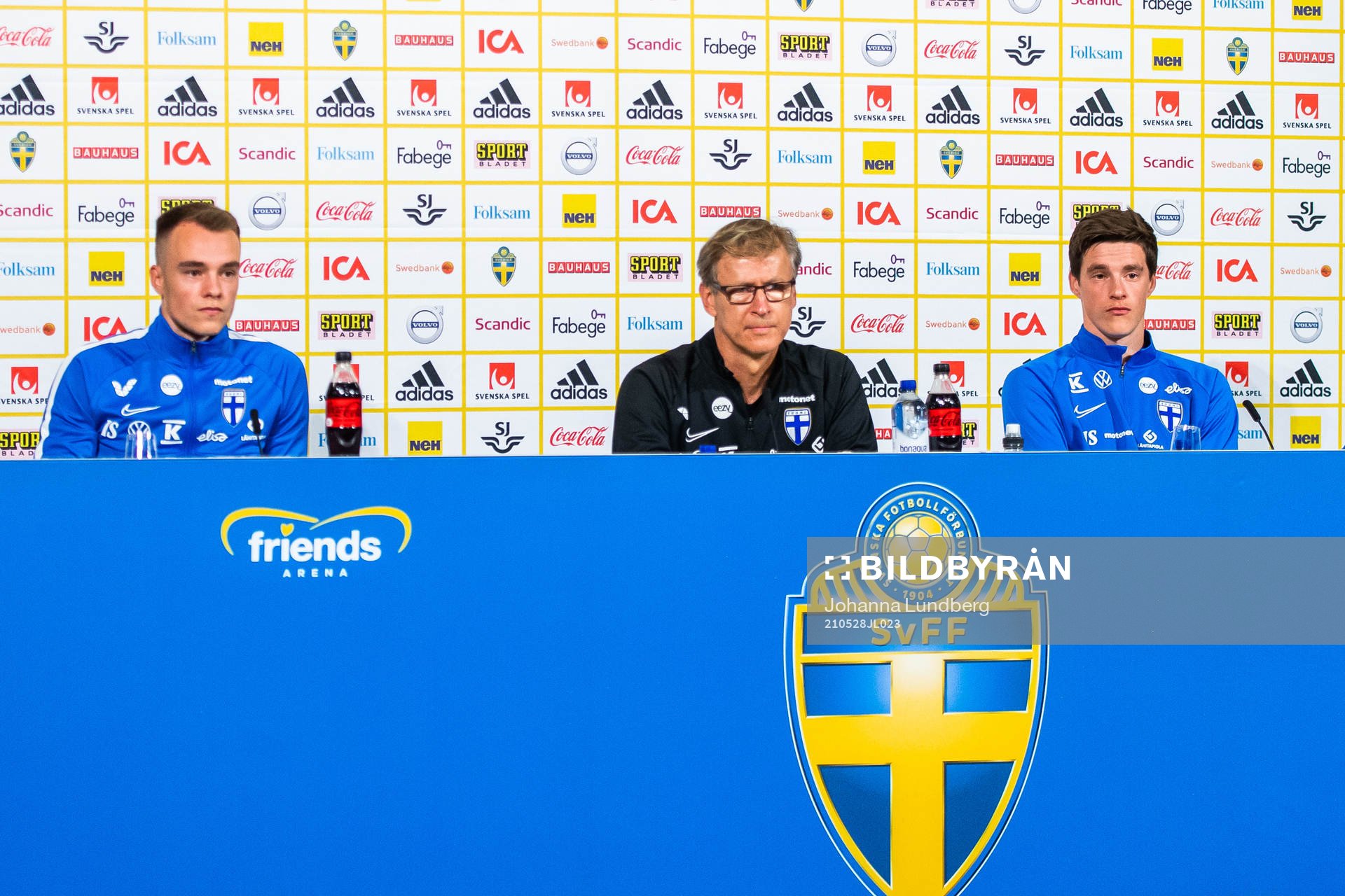 Leo Väisänen, head coach Markku Kanerva and Sauli