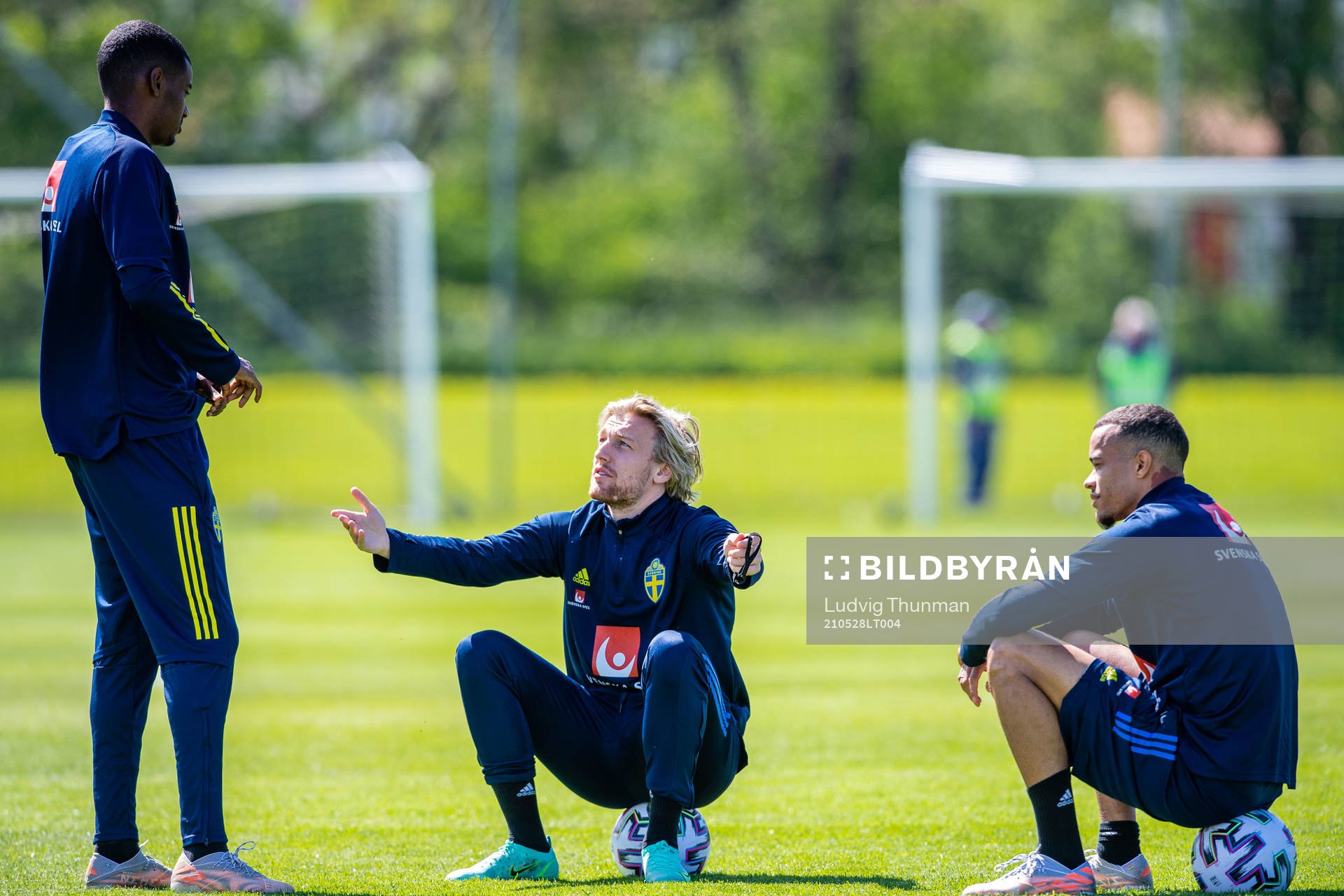 Alexander Isak, Emil Forsberg and Robin Quaison