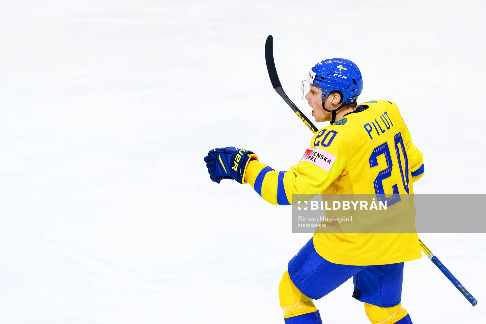 Lawrence Pilut of Sweden celebrates the 2-1 goal by