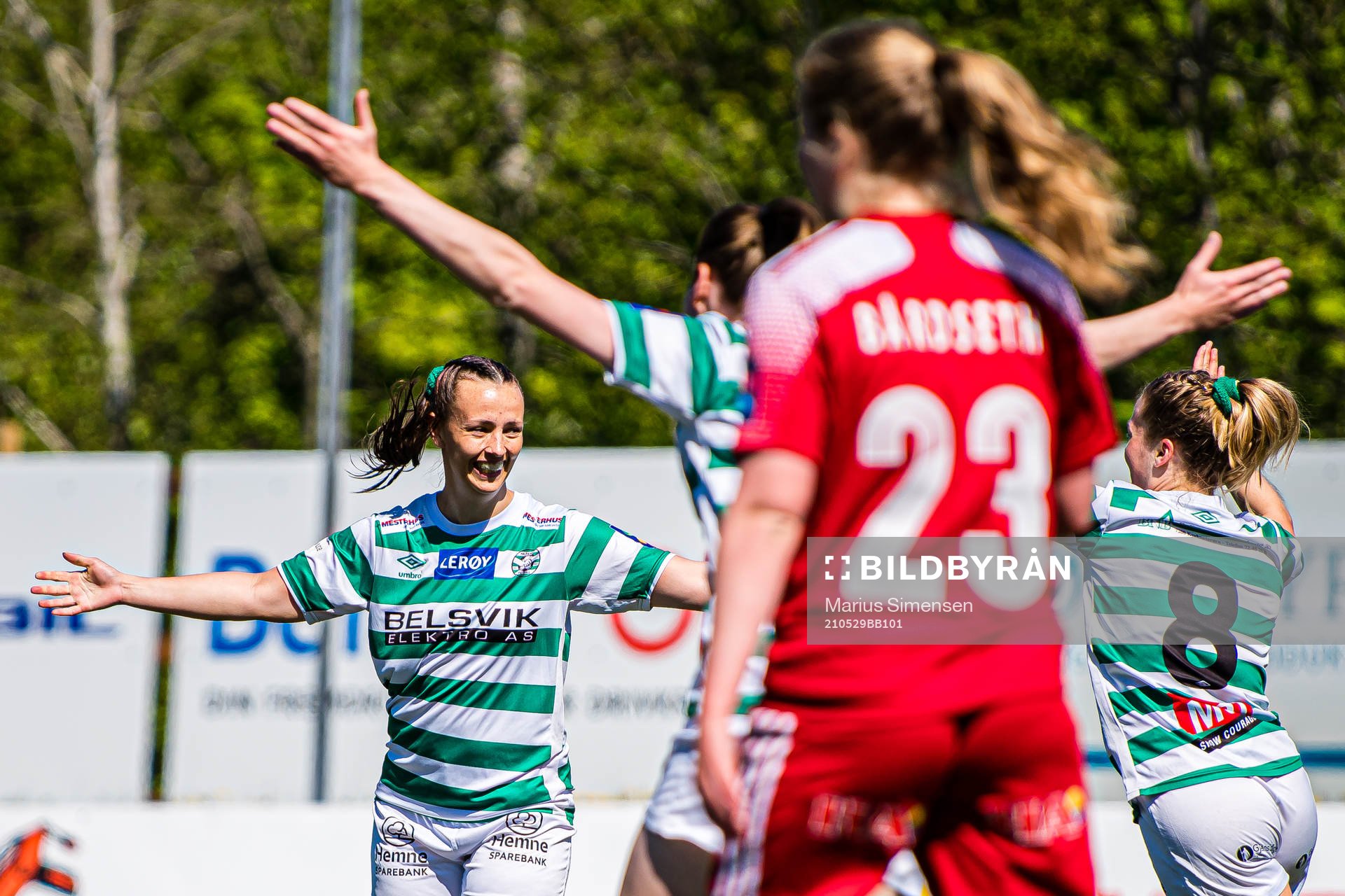 Mari Smevoll of KIL/Hemne celebrates