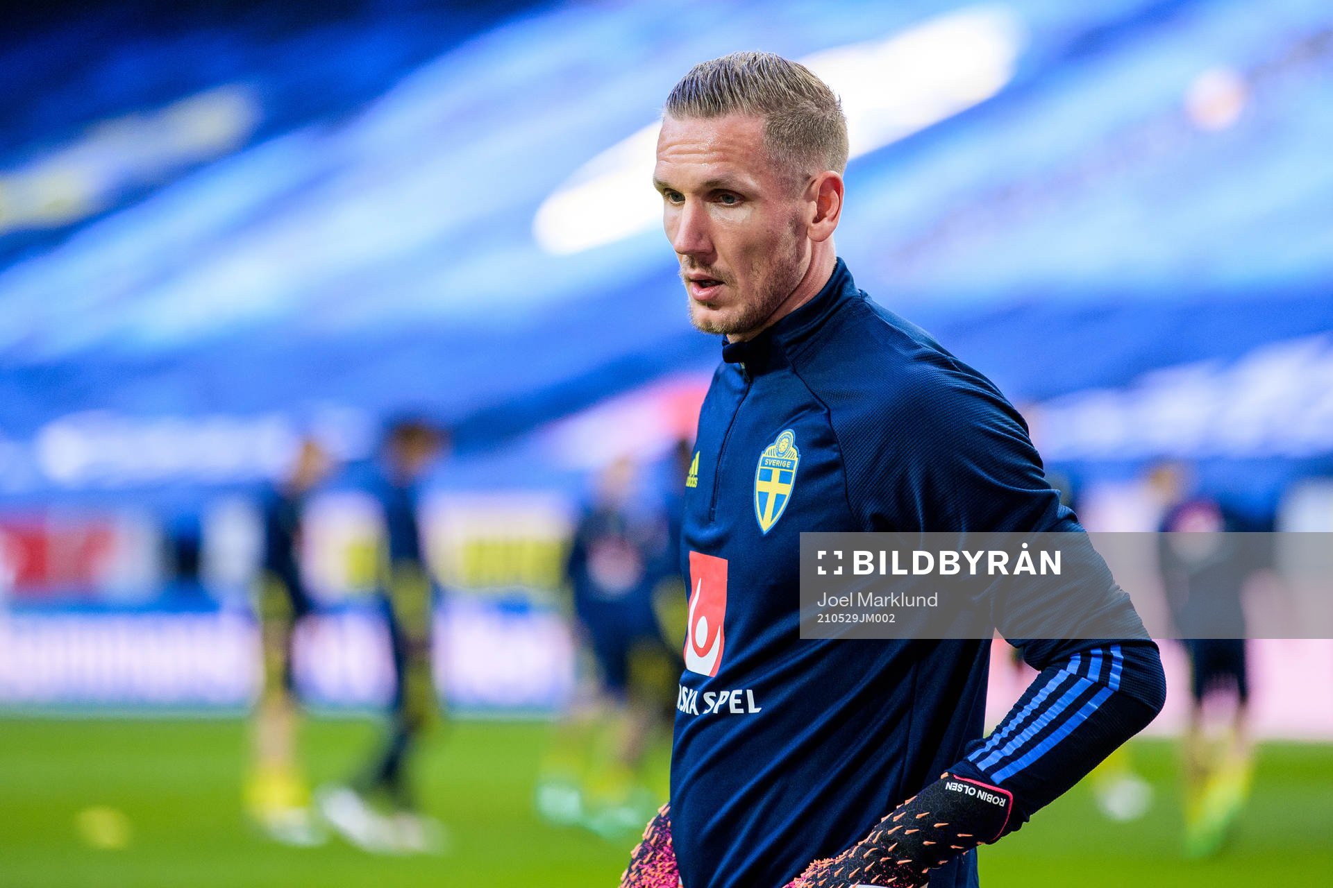 goalkeeper Robin Olsen of Sweden prior to the international
