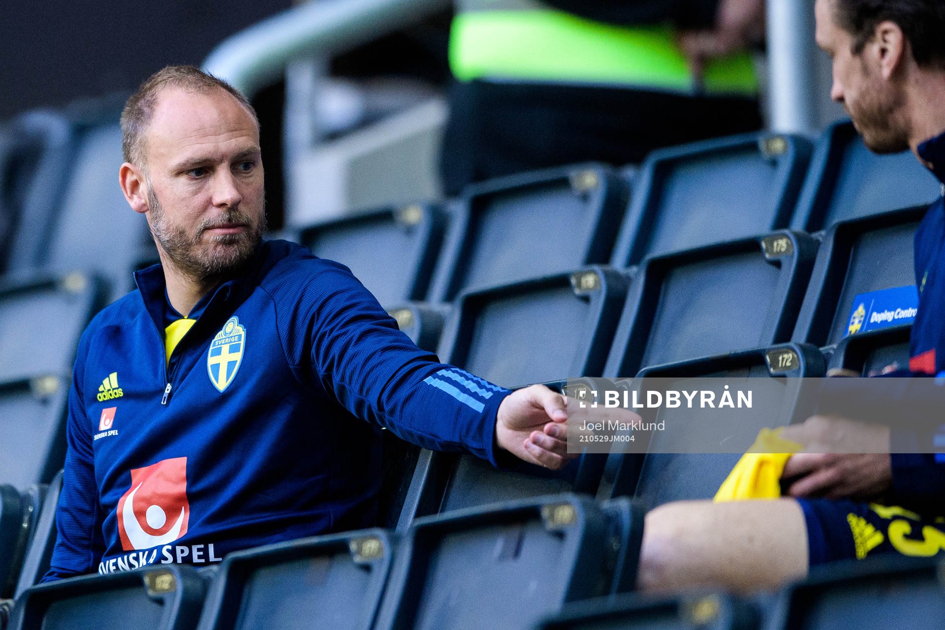 Andreas Granqvist  of Sweden n the bench