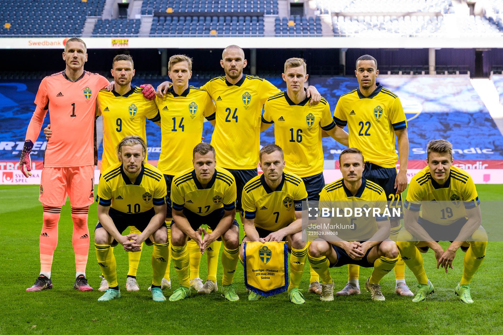 goalkeeper Robin Olsen, Marcus Berg, Joakim Nilsson, Joakim