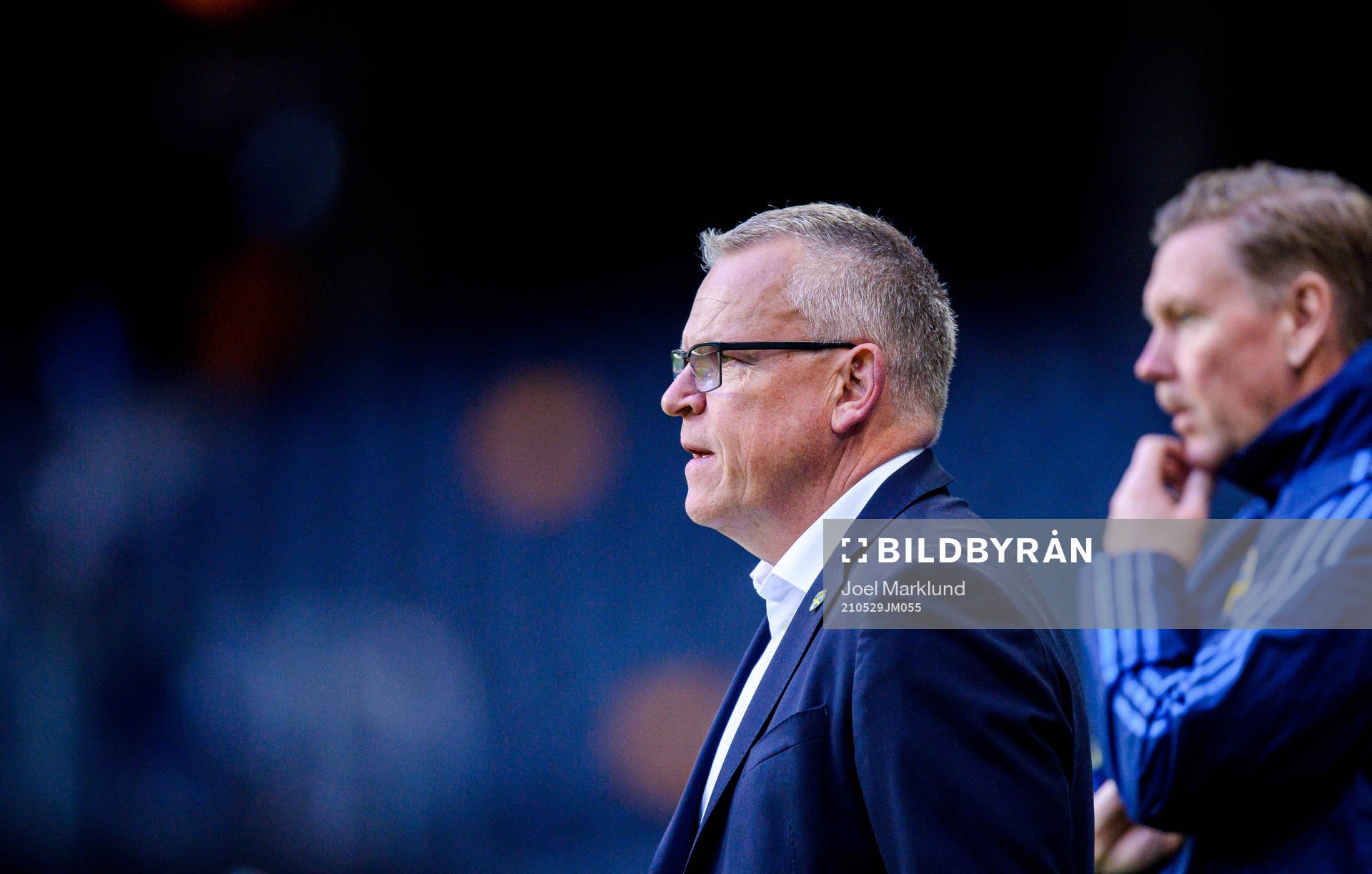 Janne Andersson, head coach and assistant coach Peter