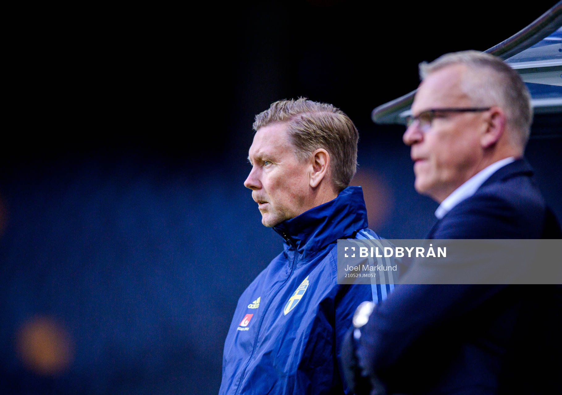 Janne Andersson, head coach and assistant coach Peter